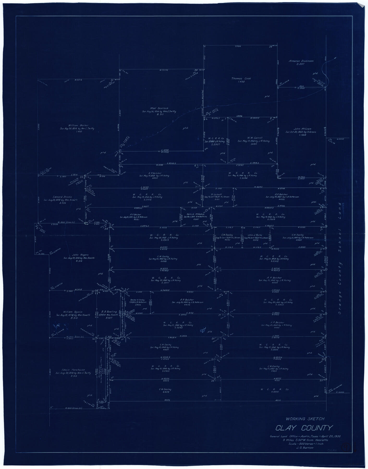 68032, Clay County Working Sketch 9, General Map Collection