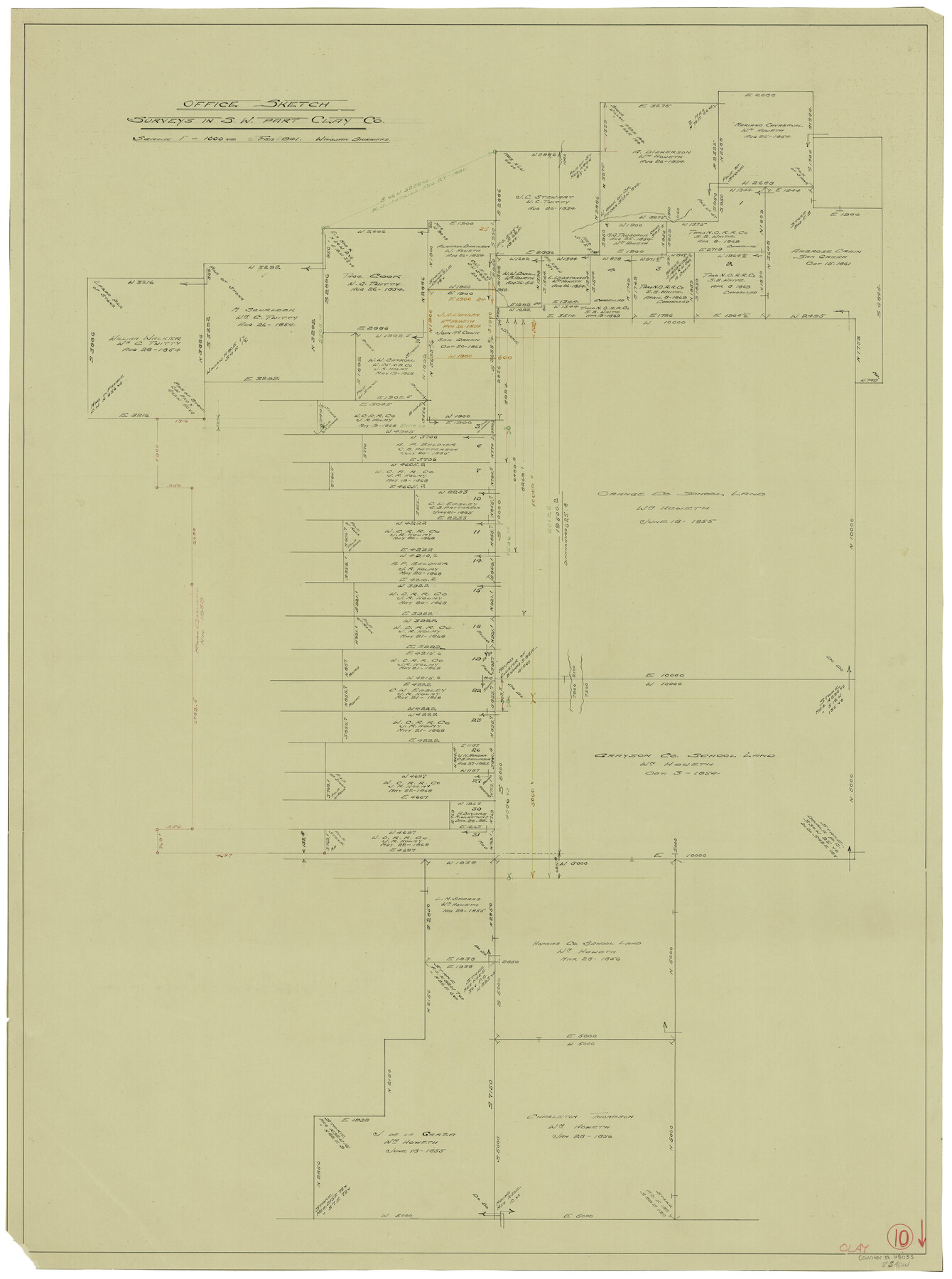 68033, Clay County Working Sketch 10, General Map Collection
