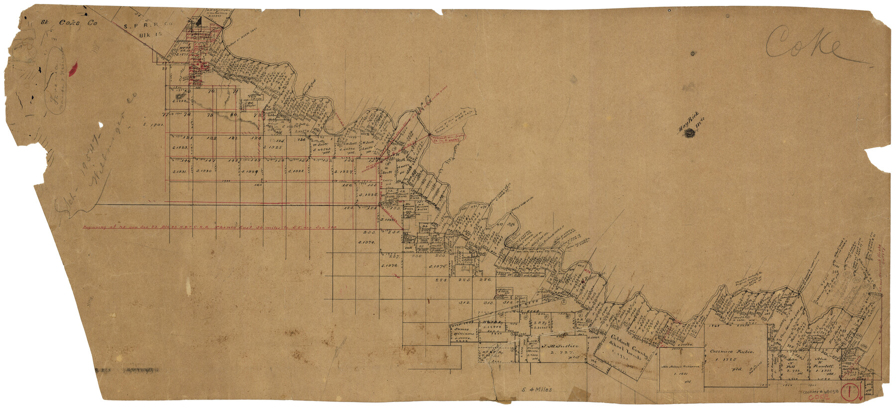 68038, Coke County Working Sketch 1, General Map Collection
