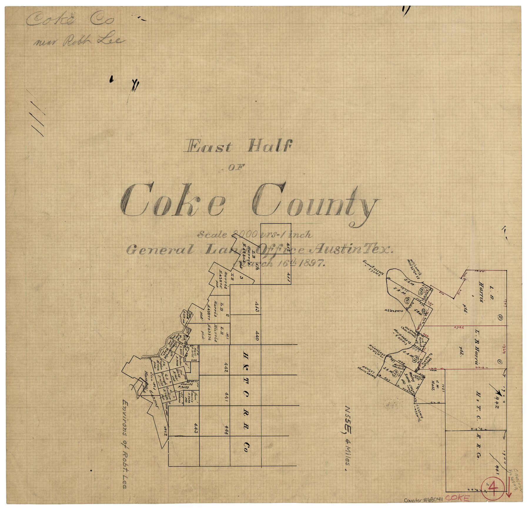 68041, Coke County Working Sketch 4, General Map Collection

