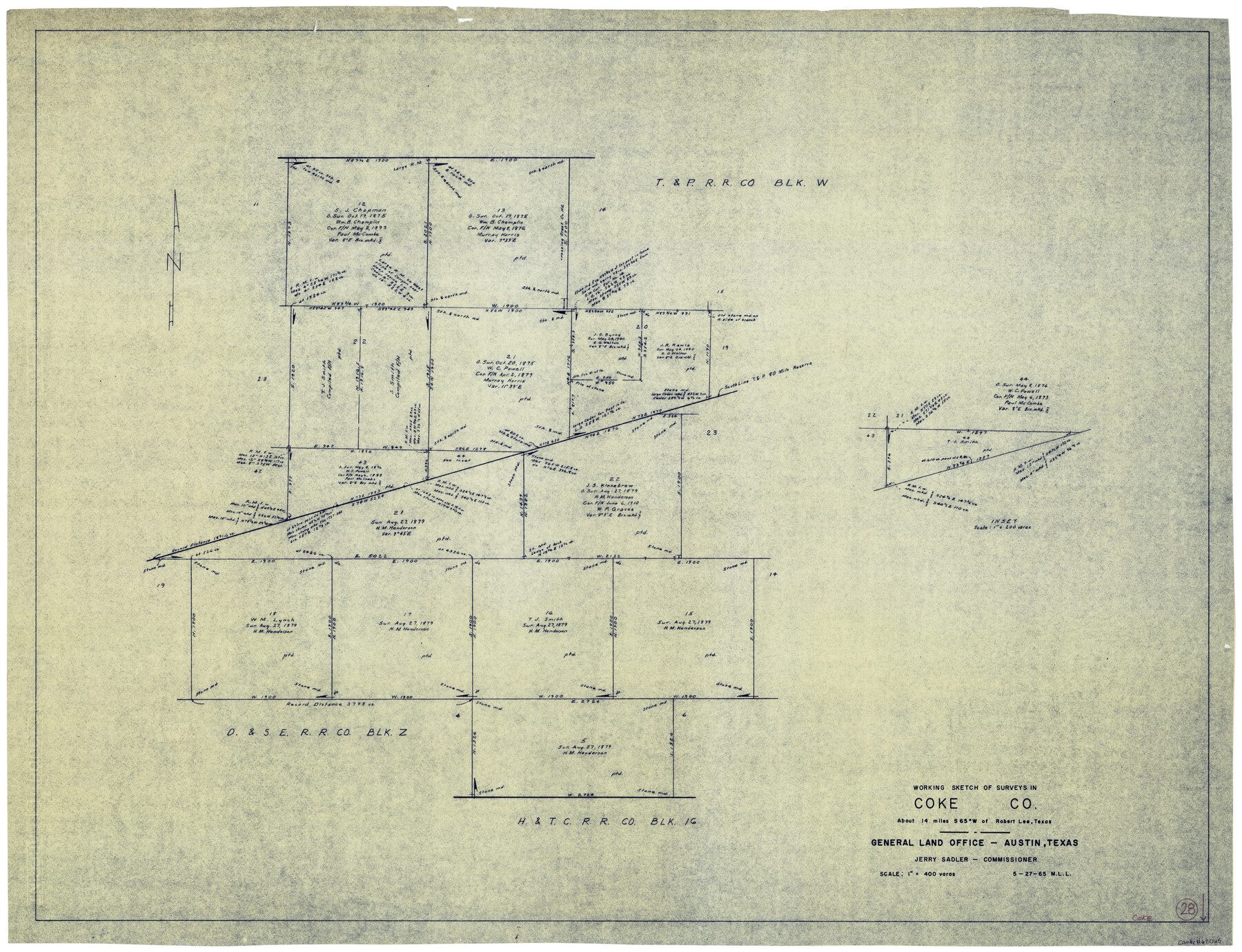 68065, Coke County Working Sketch 28, General Map Collection