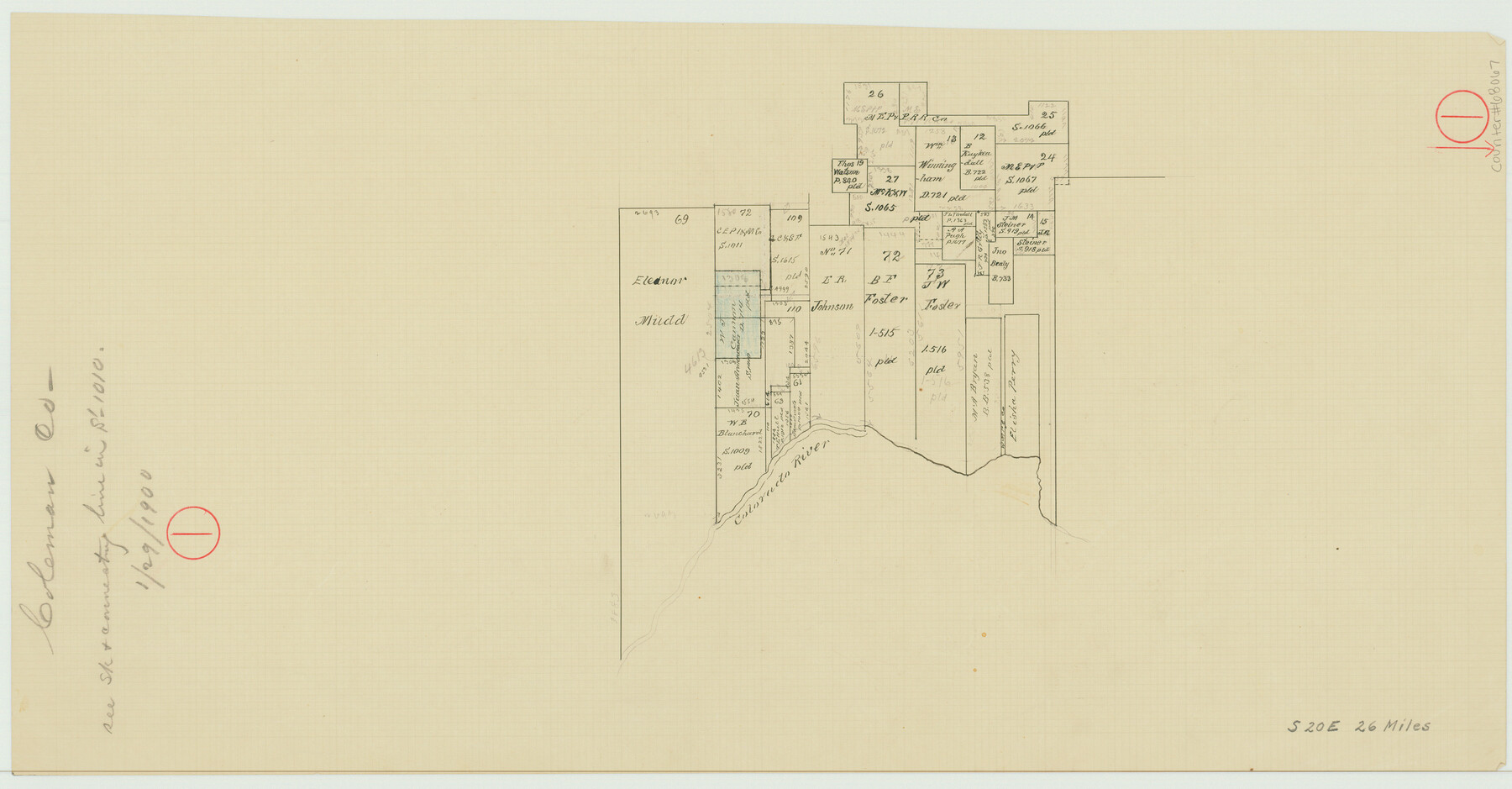 68067, Coleman County Working Sketch 1, General Map Collection