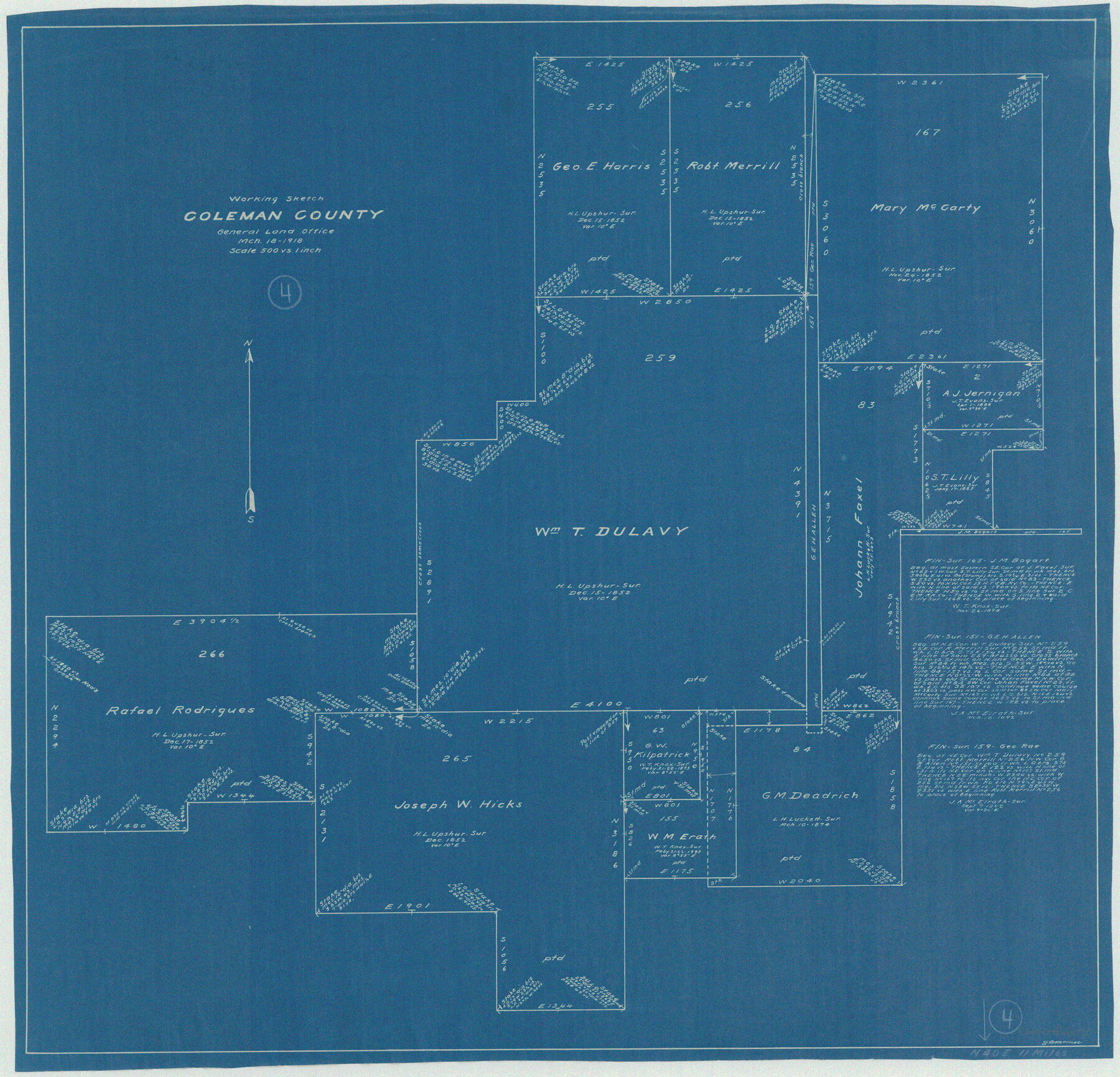 68070, Coleman County Working Sketch 4, General Map Collection