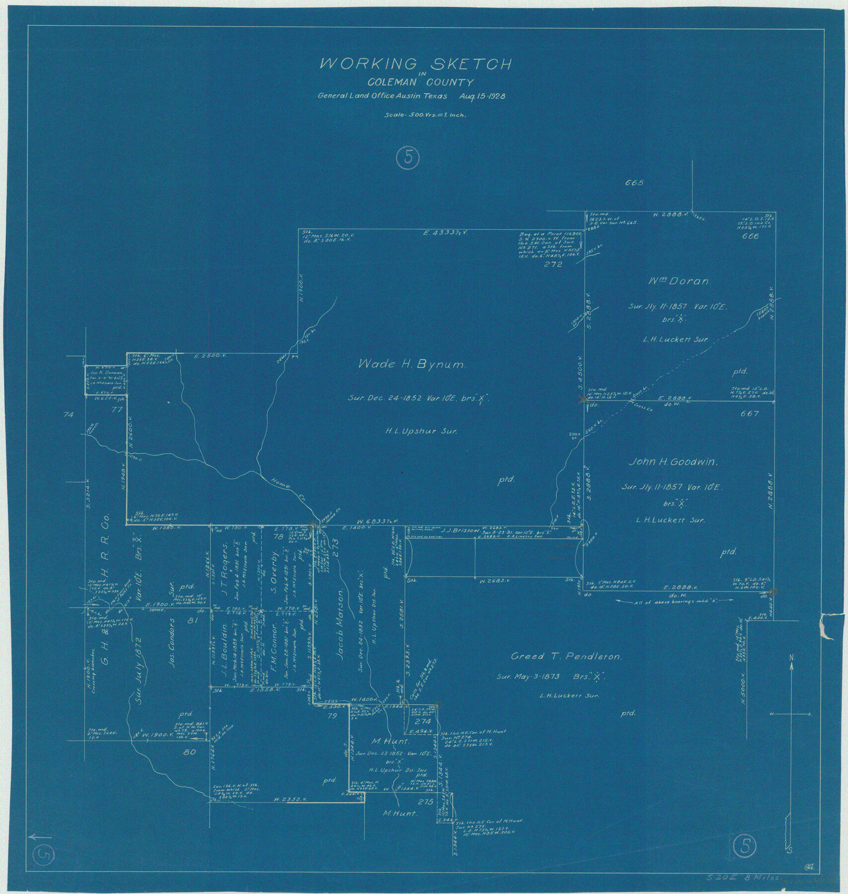 68071, Coleman County Working Sketch 5, General Map Collection