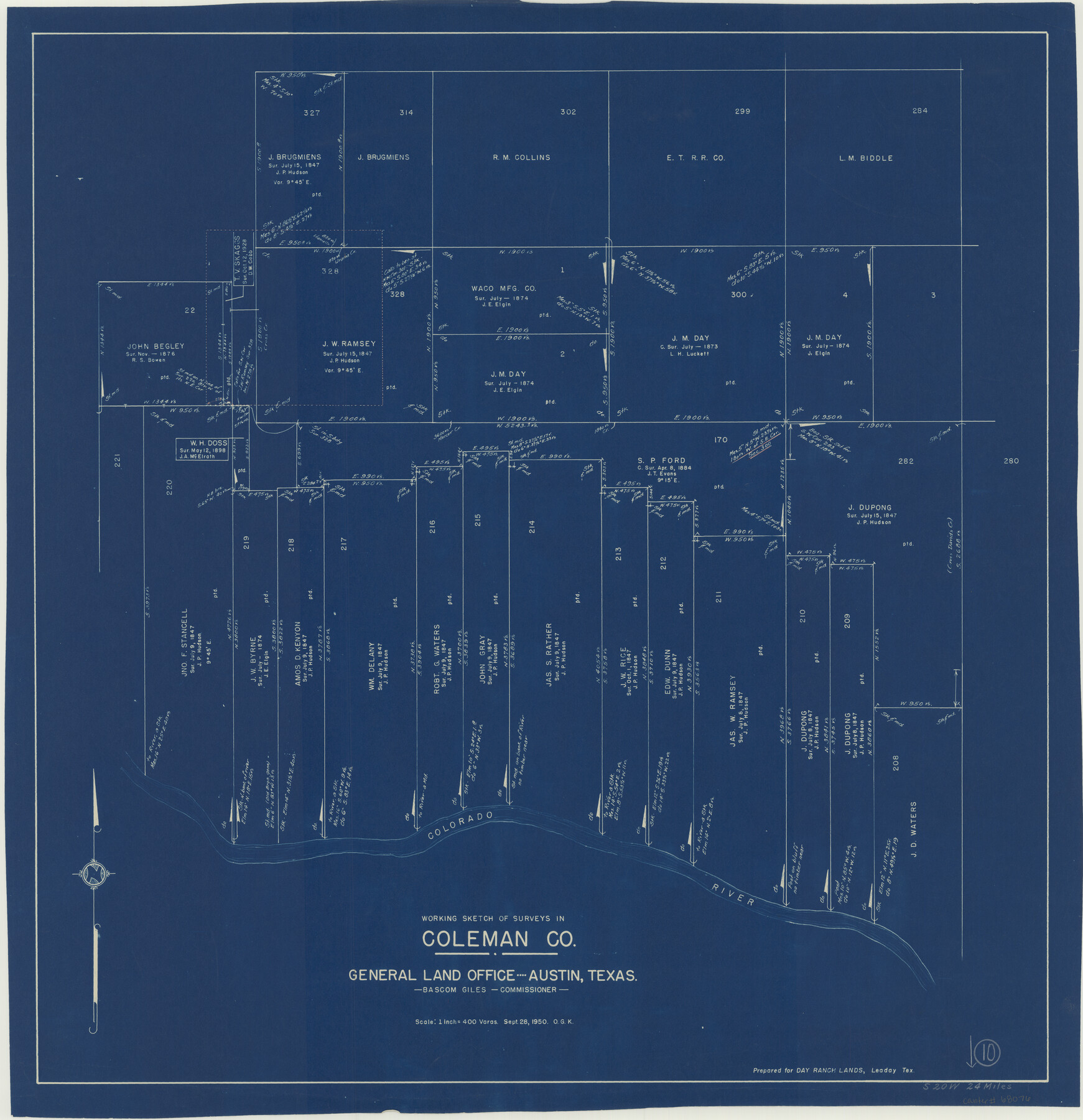 68076, Coleman County Working Sketch 10, General Map Collection