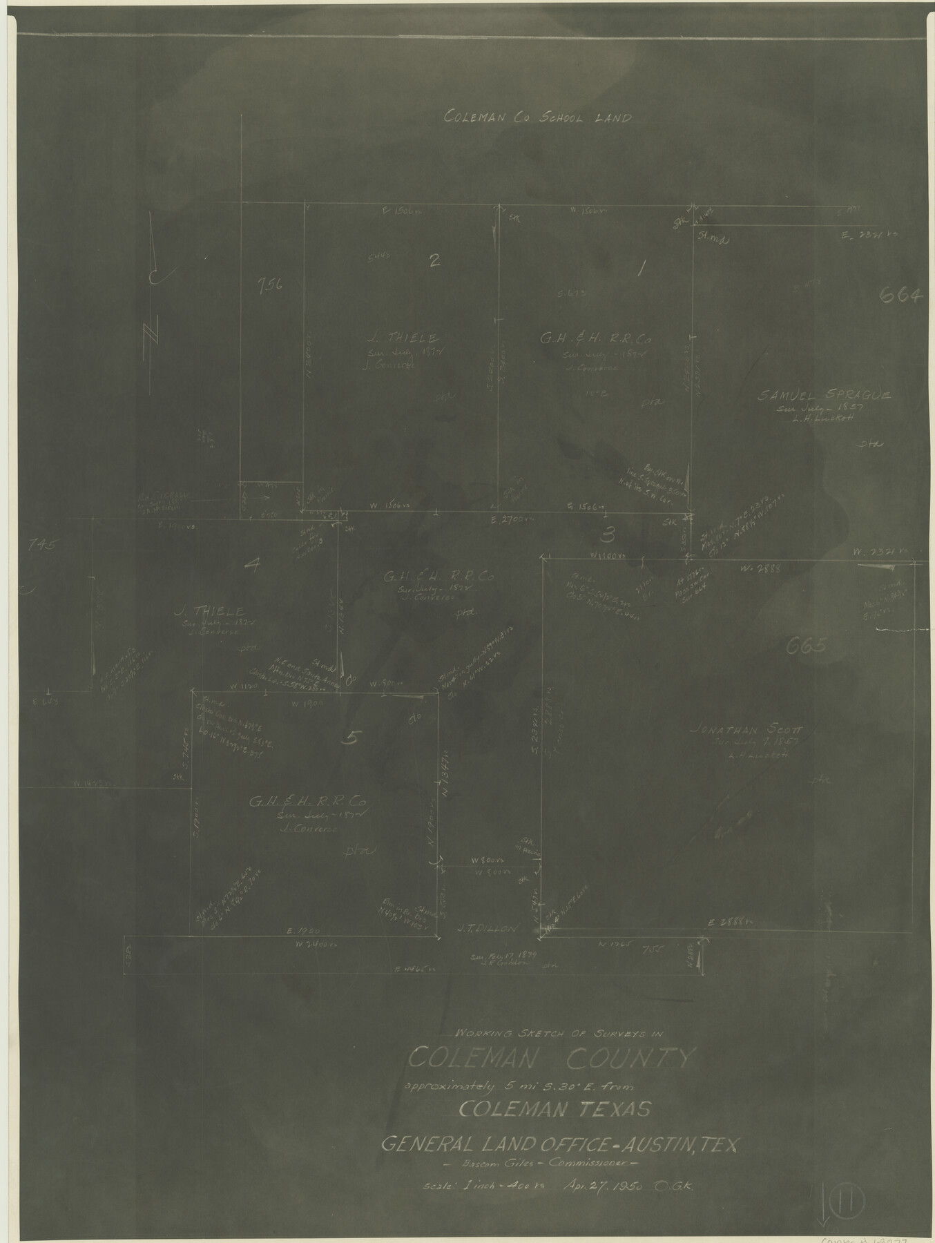 68077, Coleman County Working Sketch 11, General Map Collection