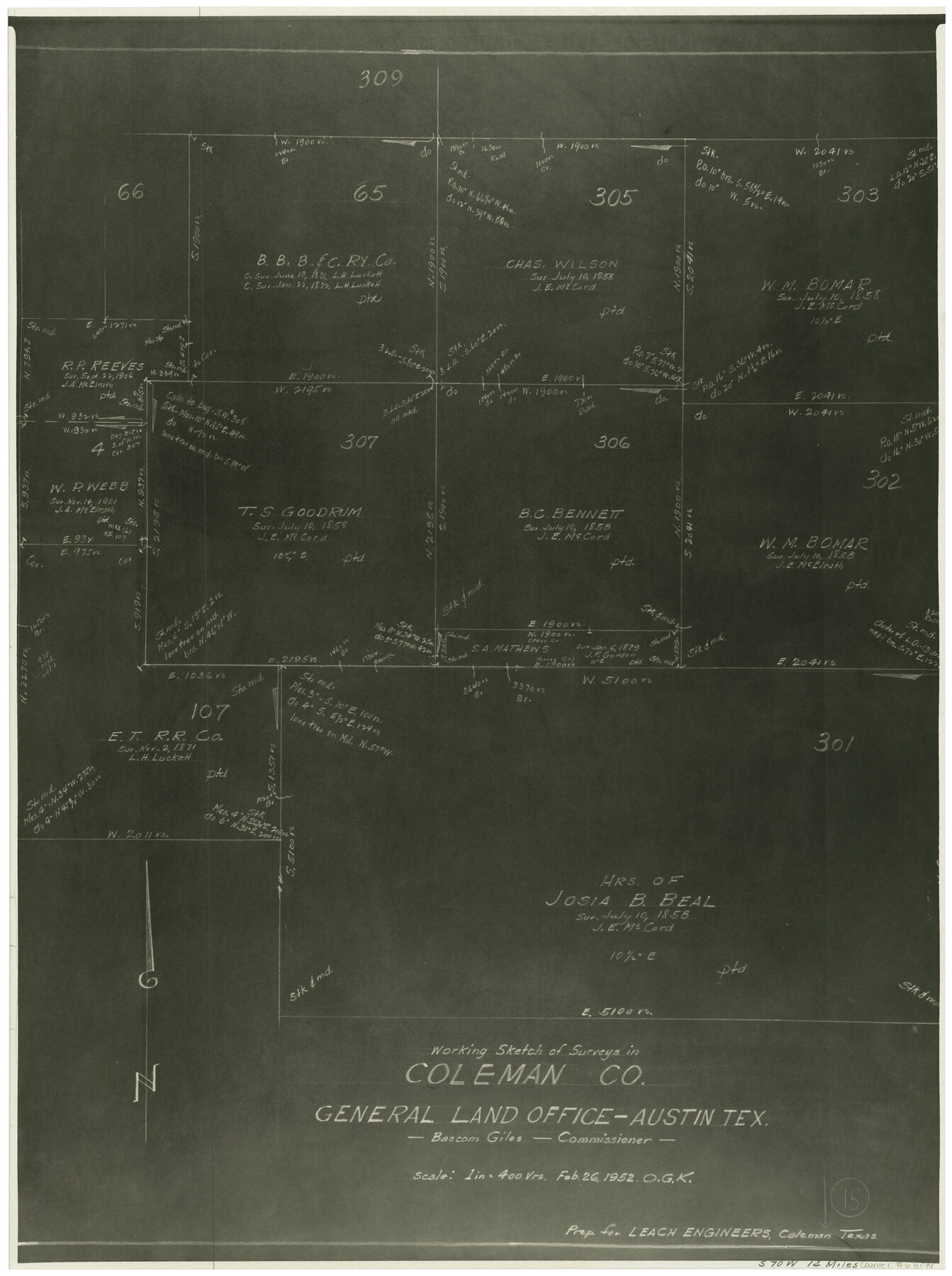 68081, Coleman County Working Sketch 15, General Map Collection
