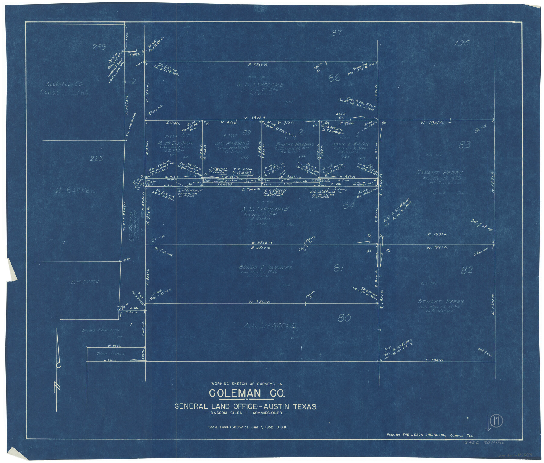 68083, Coleman County Working Sketch 17, General Map Collection
