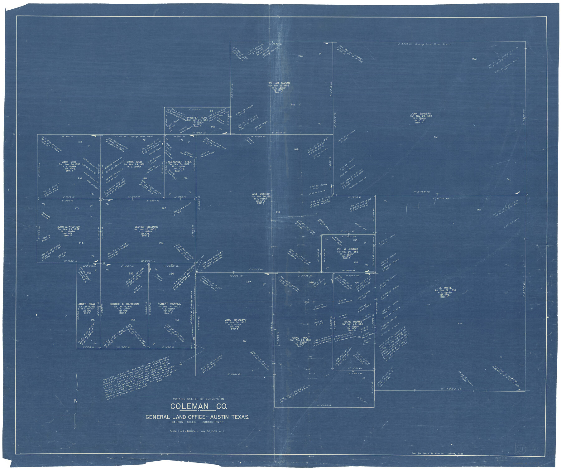 68087, Coleman County Working Sketch 21, General Map Collection
