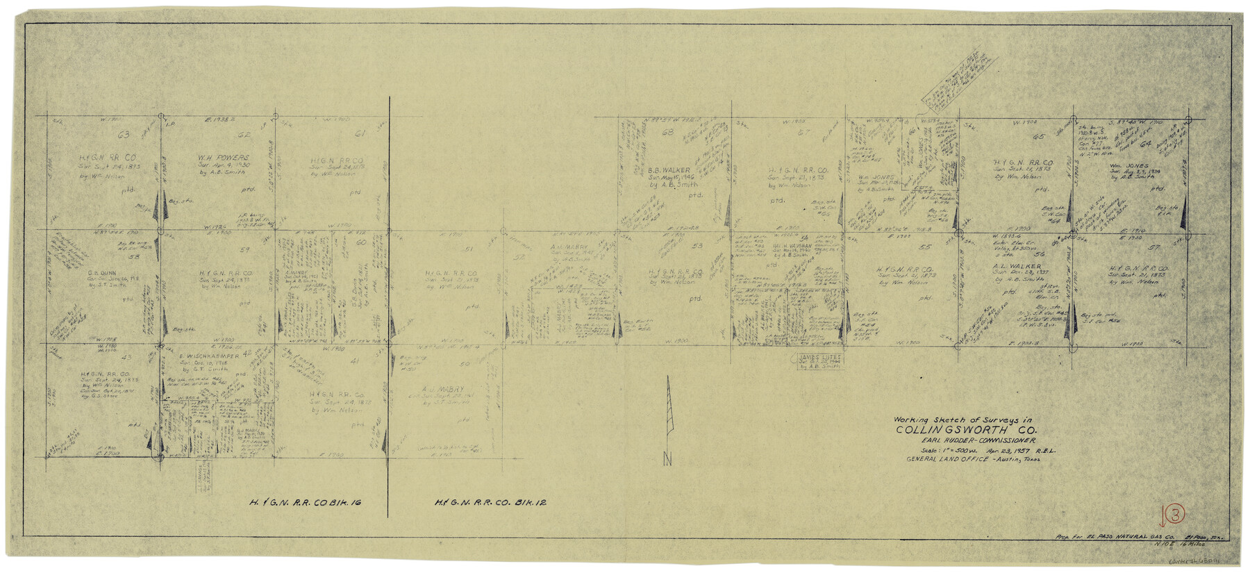 68091, Collingsworth County Working Sketch 3, General Map Collection
