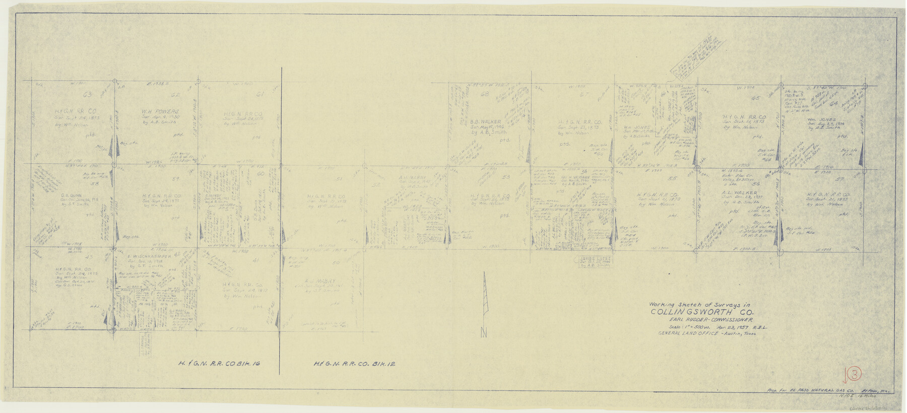68091, Collingsworth County Working Sketch 3, General Map Collection