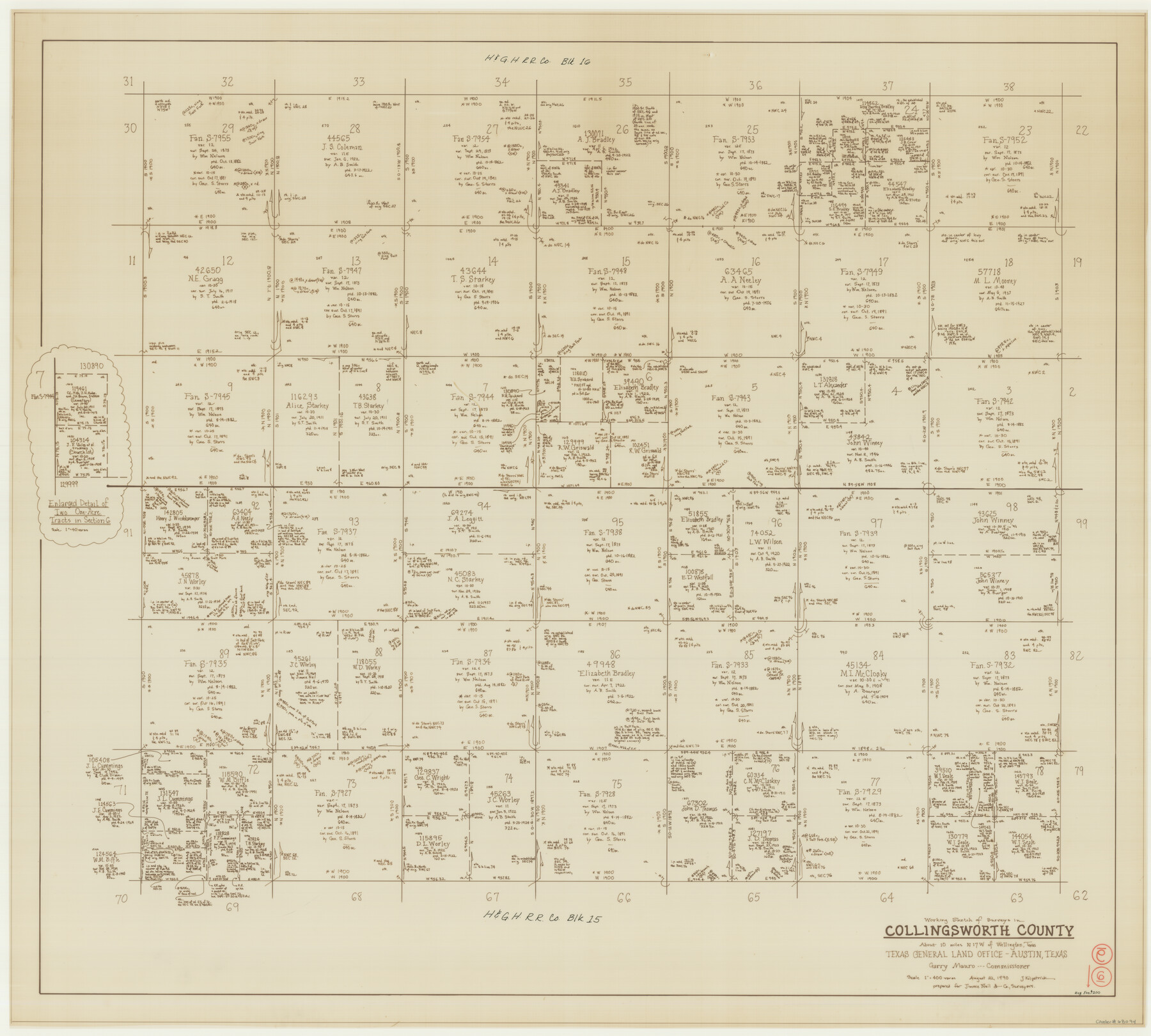 68094, Collingsworth County Working Sketch 6, General Map Collection