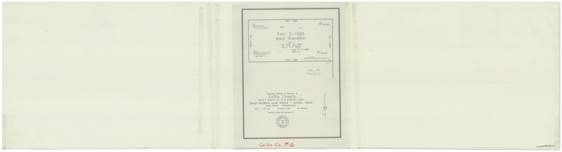 68100, Collin County Working Sketch 6, General Map Collection
