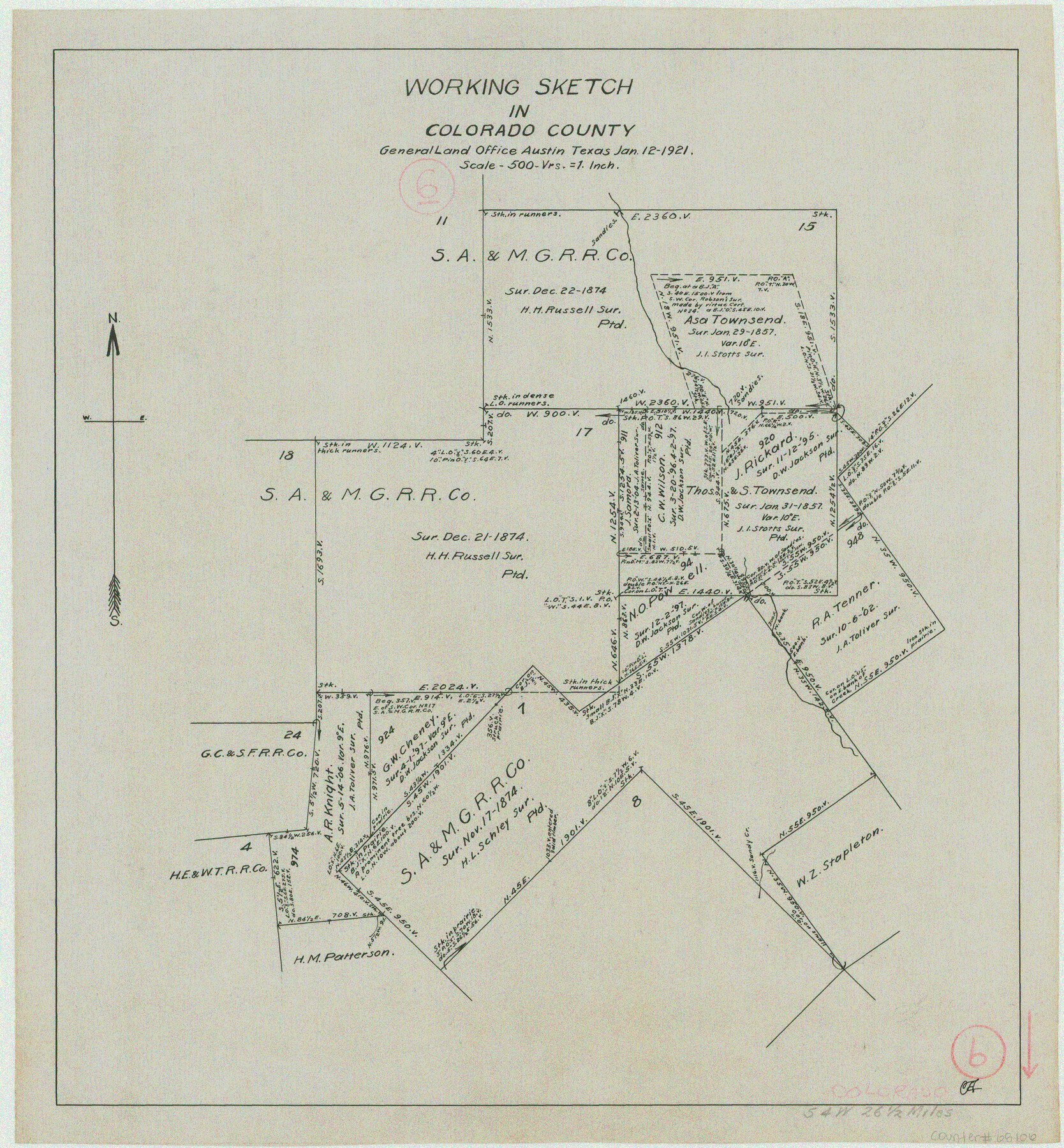 68106, Colorado County Working Sketch 6, General Map Collection
