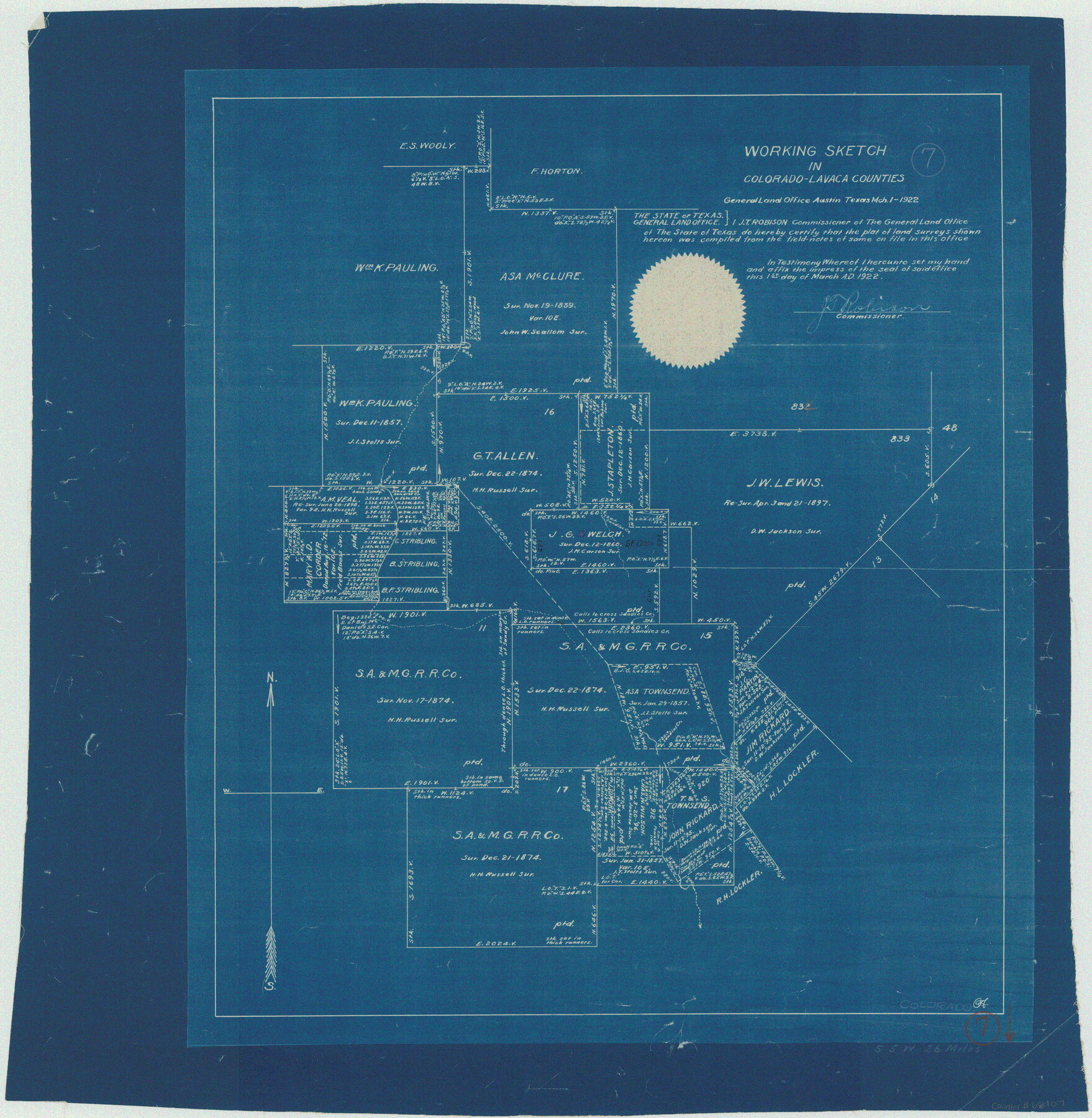 68107, Colorado County Working Sketch 7, General Map Collection