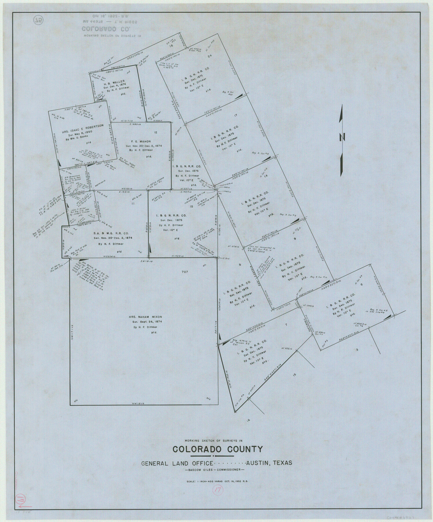 68117, Colorado County Working Sketch 17, General Map Collection