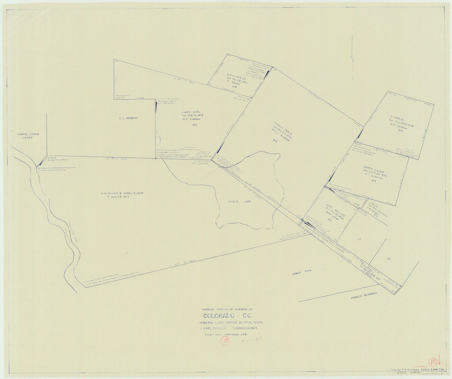 68118, Colorado County Working Sketch 18, General Map Collection