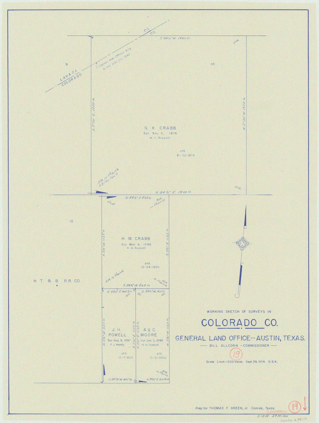 68119, Colorado County Working Sketch 19, General Map Collection