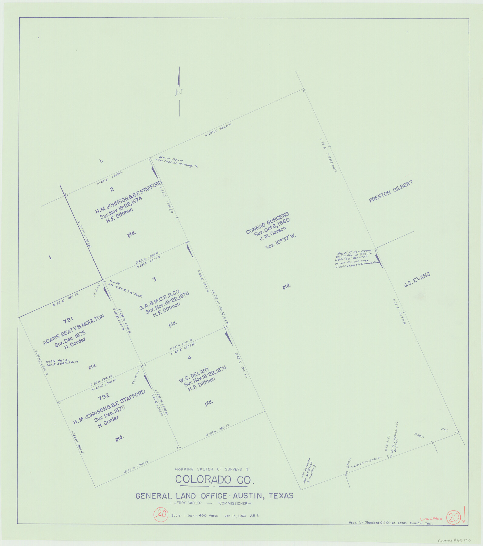 68120, Colorado County Working Sketch 20, General Map Collection