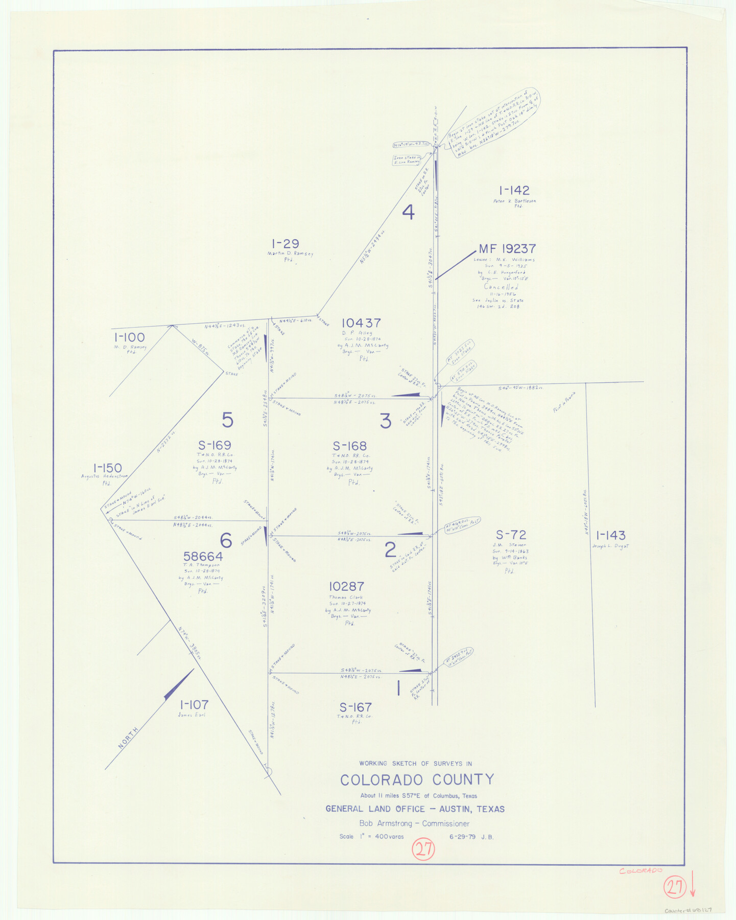 68127, Colorado County Working Sketch 27, General Map Collection