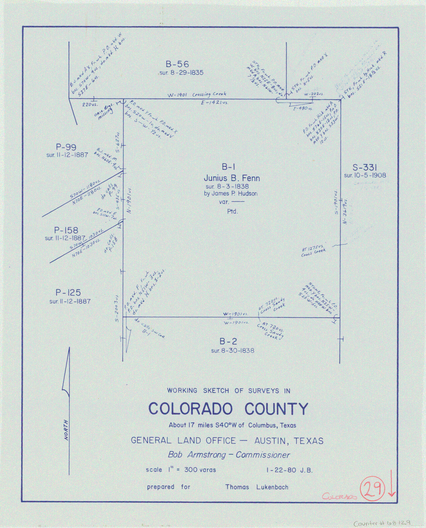 68129, Colorado County Working Sketch 29, General Map Collection