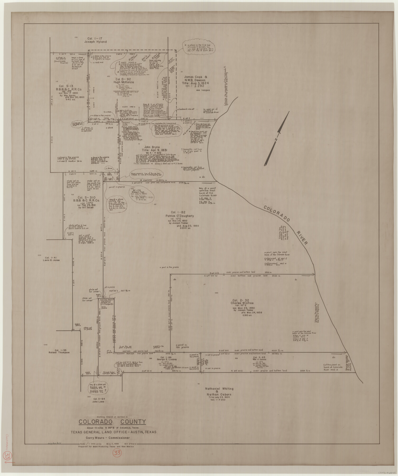 68133, Colorado County Working Sketch 33, General Map Collection