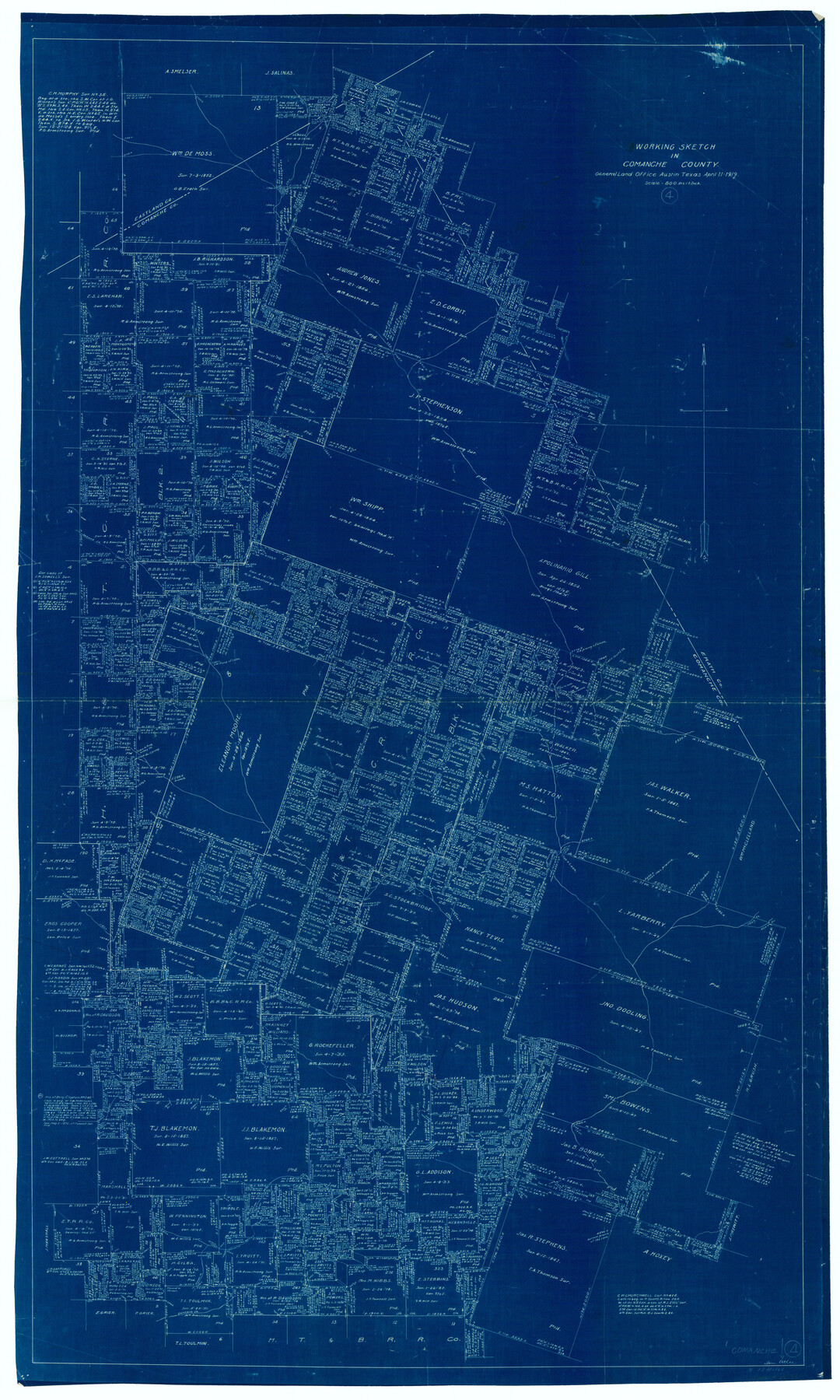 68138, Comanche County Working Sketch 4, General Map Collection