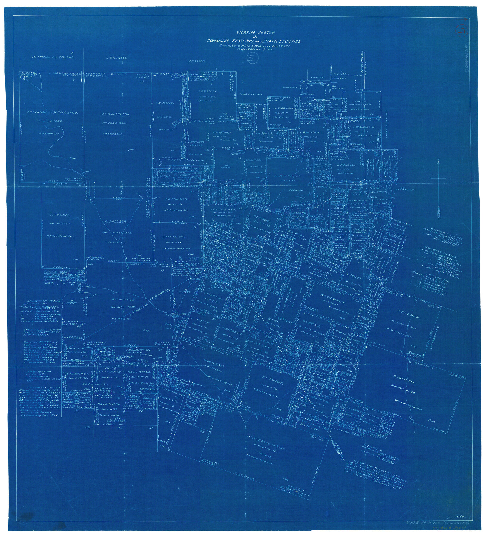 68139, Comanche County Working Sketch 5, General Map Collection
