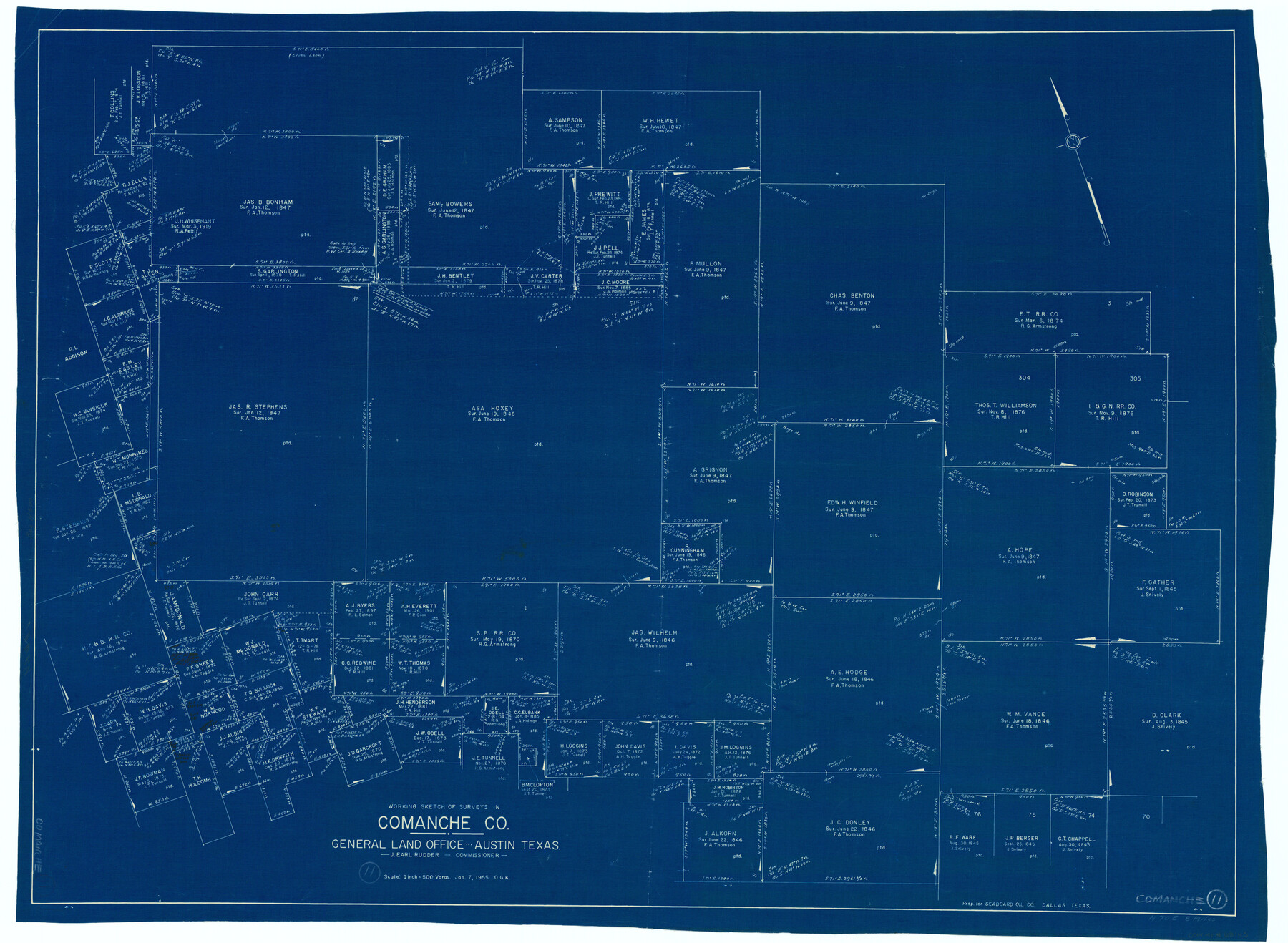 68145, Comanche County Working Sketch 11, General Map Collection