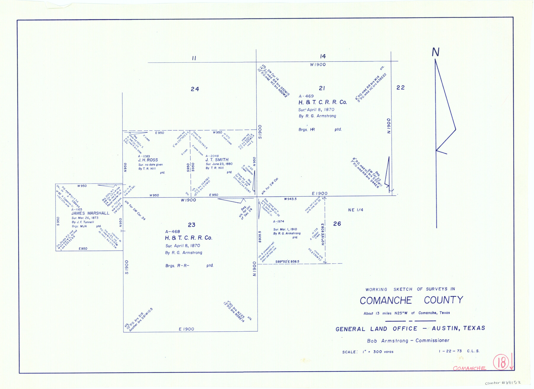 68152, Comanche County Working Sketch 18, General Map Collection