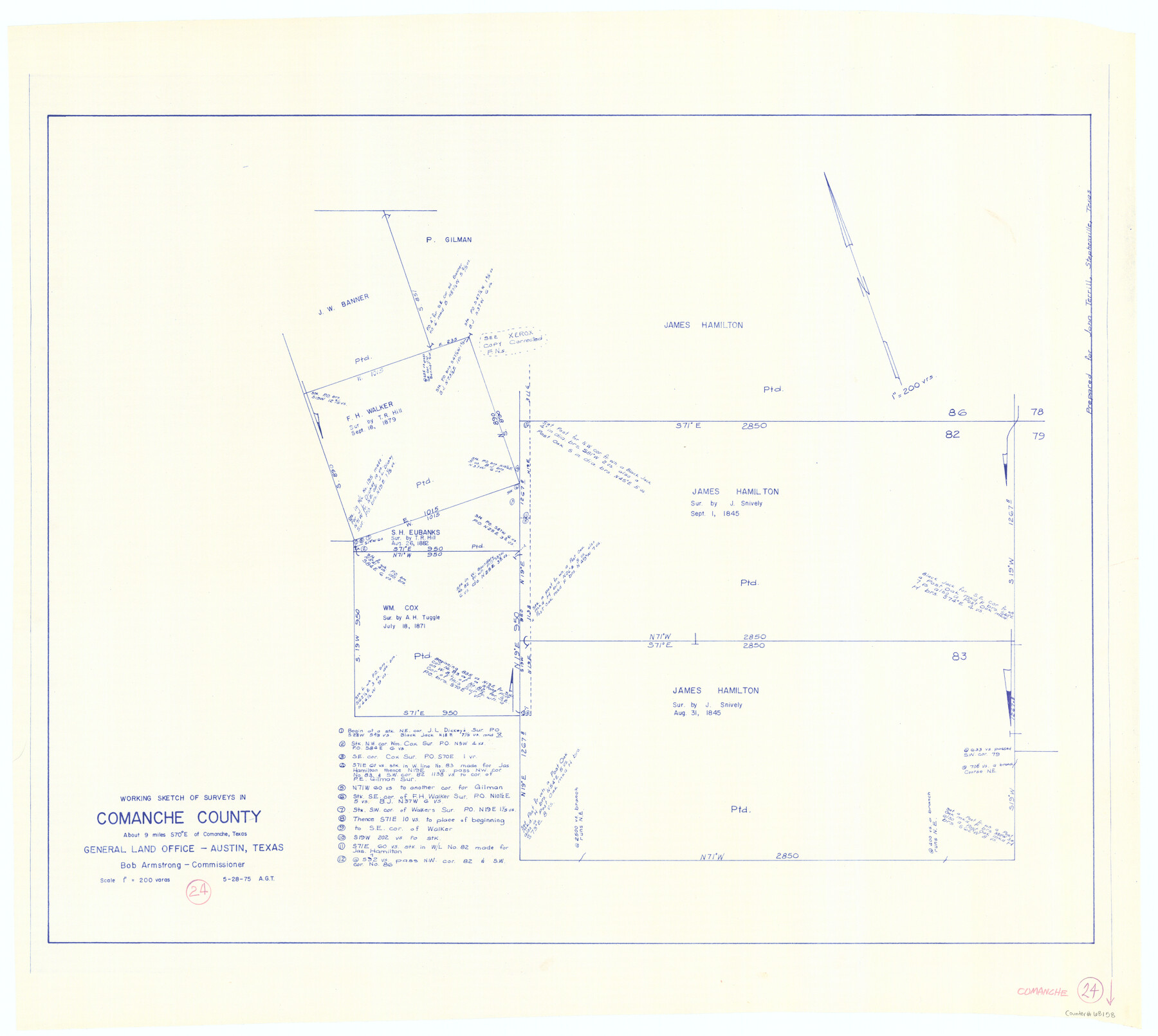 68158, Comanche County Working Sketch 24, General Map Collection