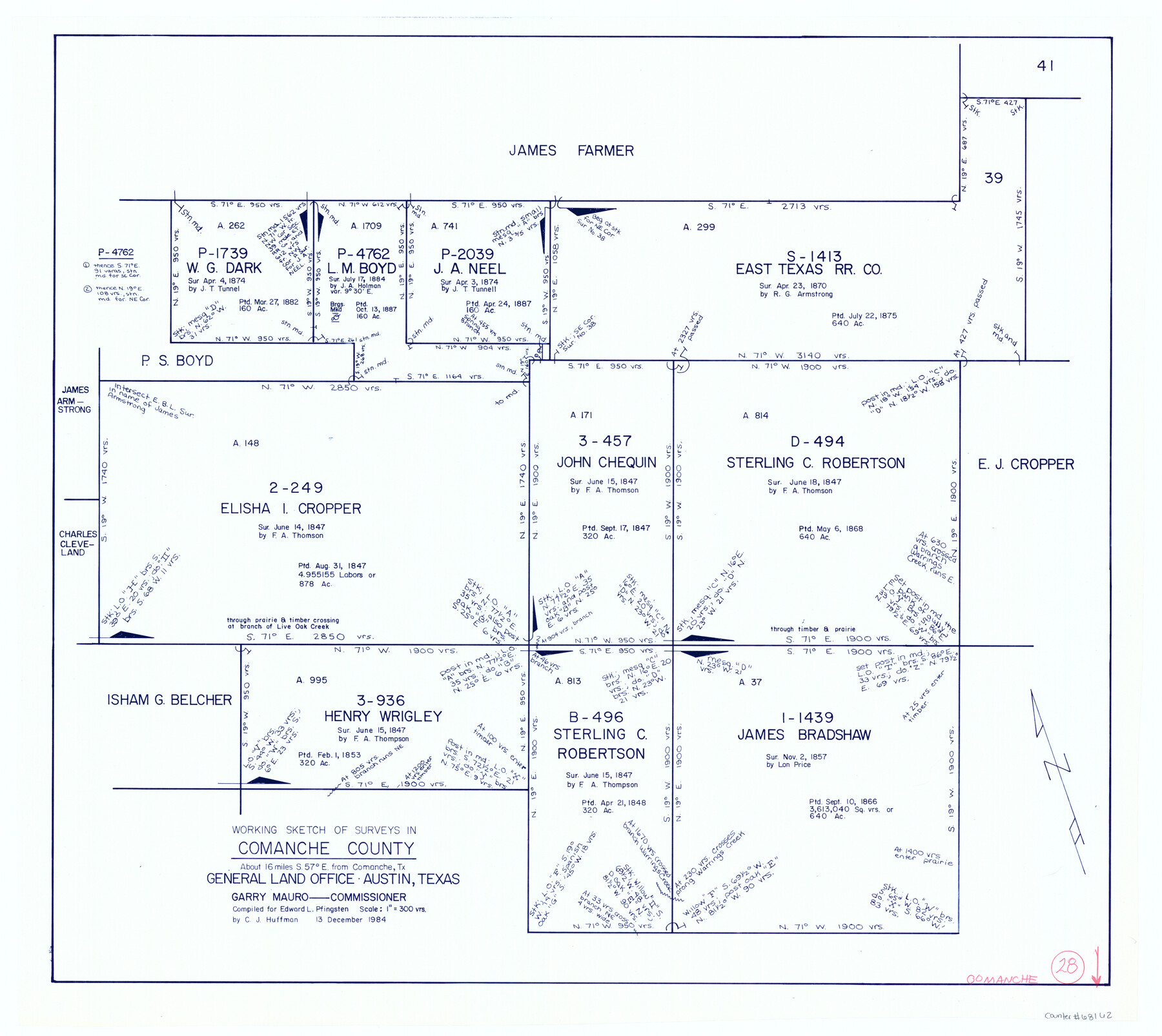 68162, Comanche County Working Sketch 28, General Map Collection