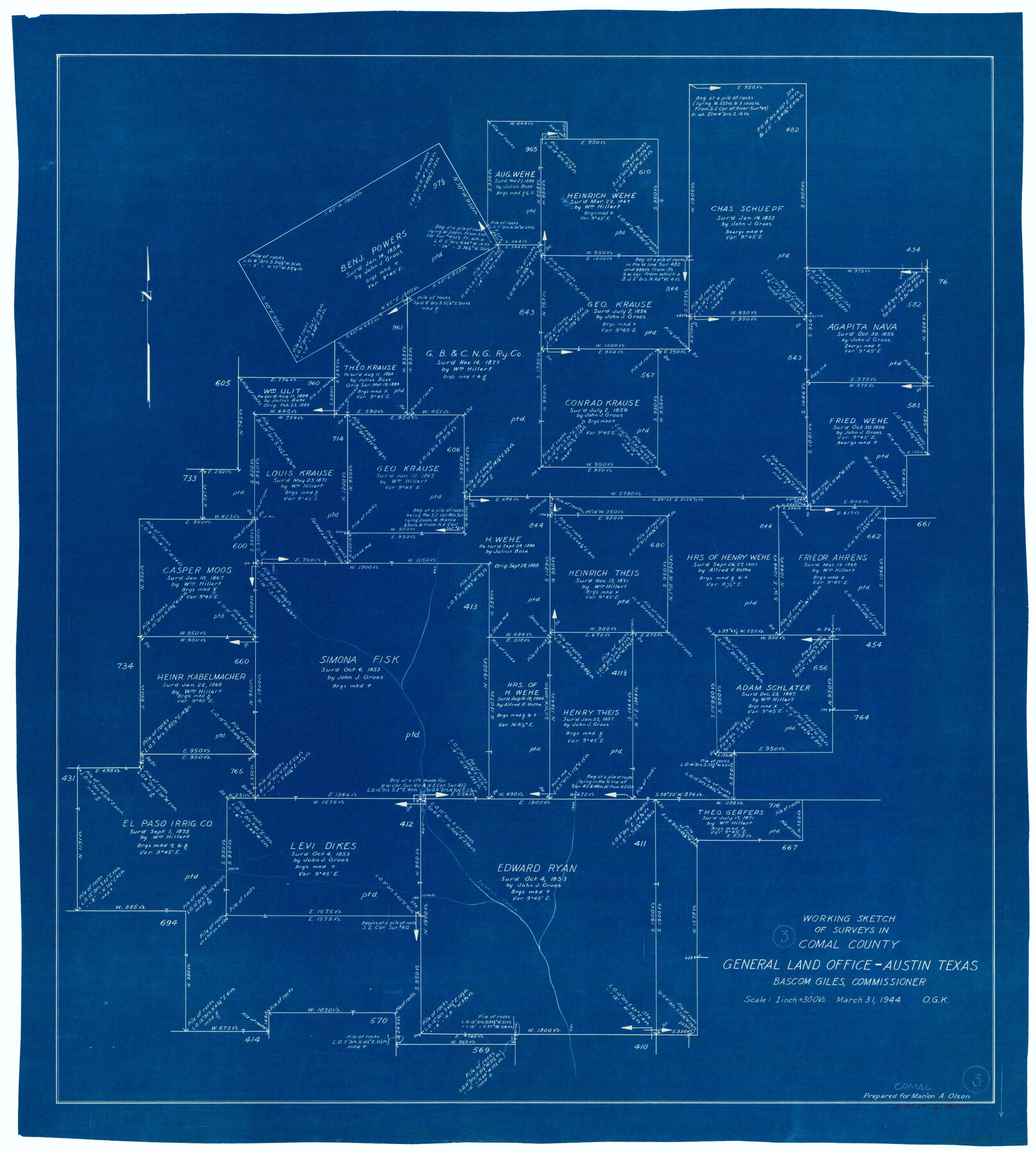 68169, Comal County Working Sketch 3, General Map Collection