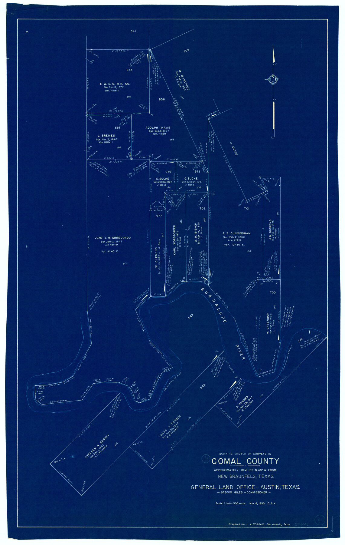 68170, Comal County Working Sketch 4, General Map Collection