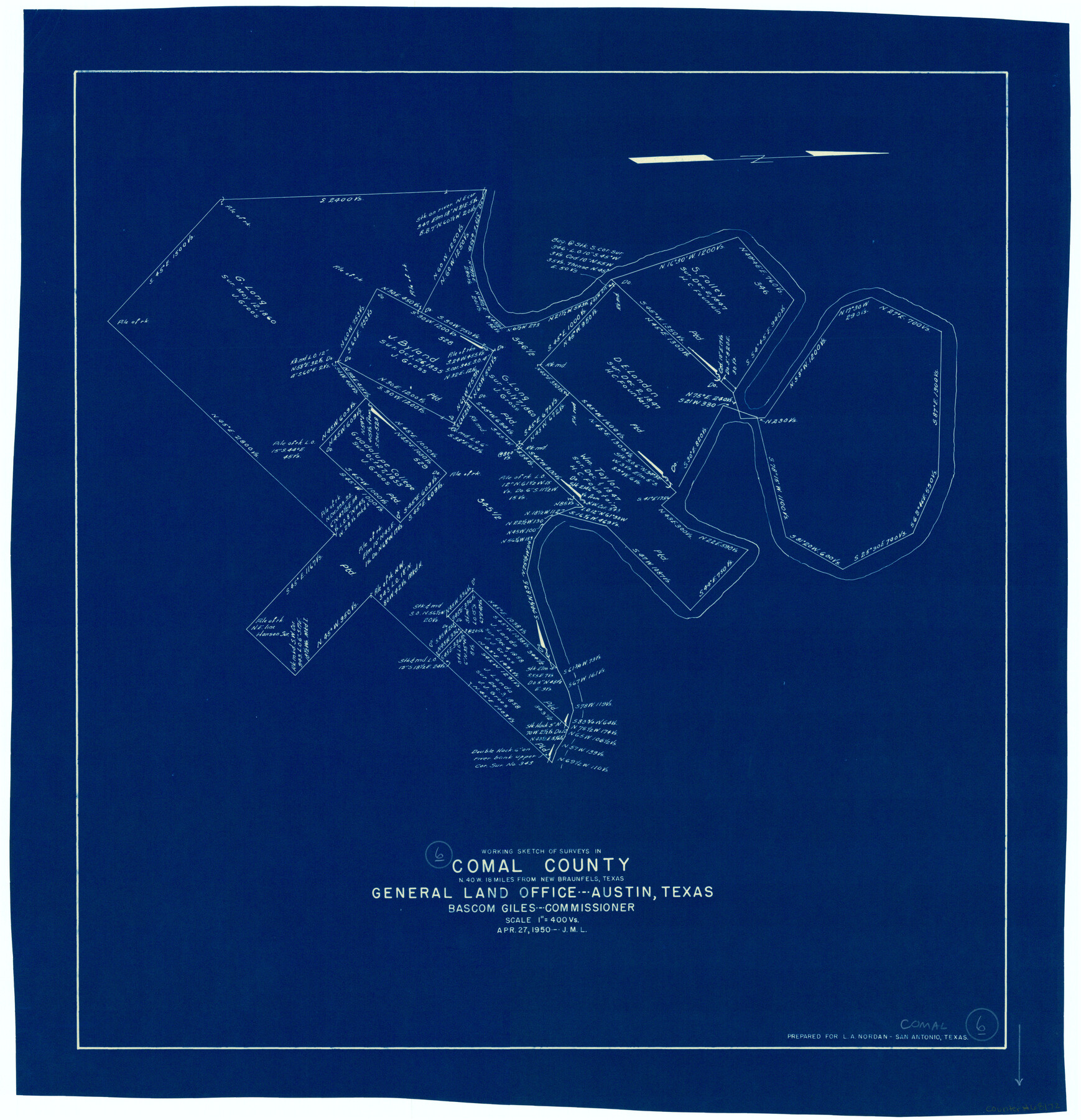 68172, Comal County Working Sketch 6, General Map Collection