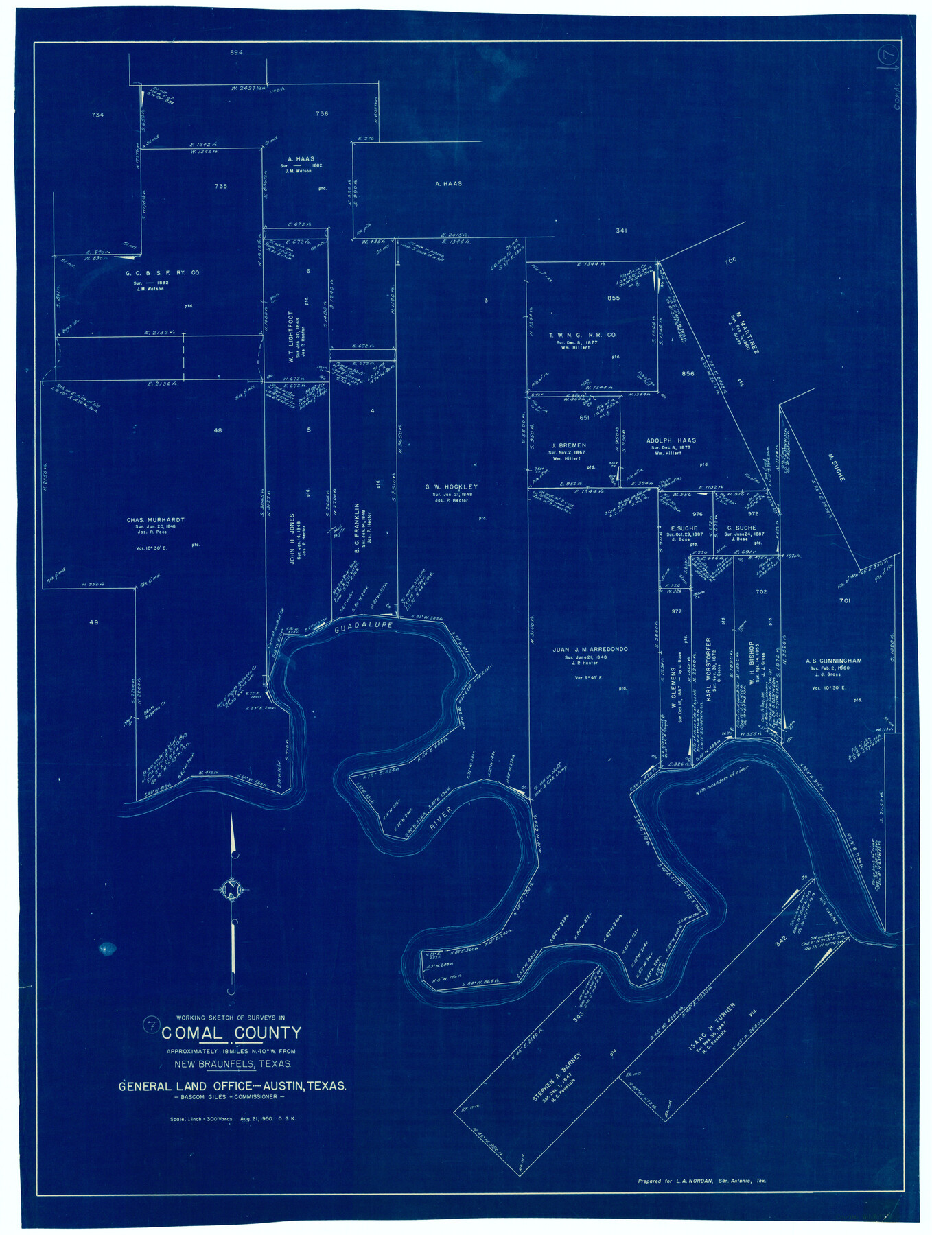 68173, Comal County Working Sketch 7, General Map Collection