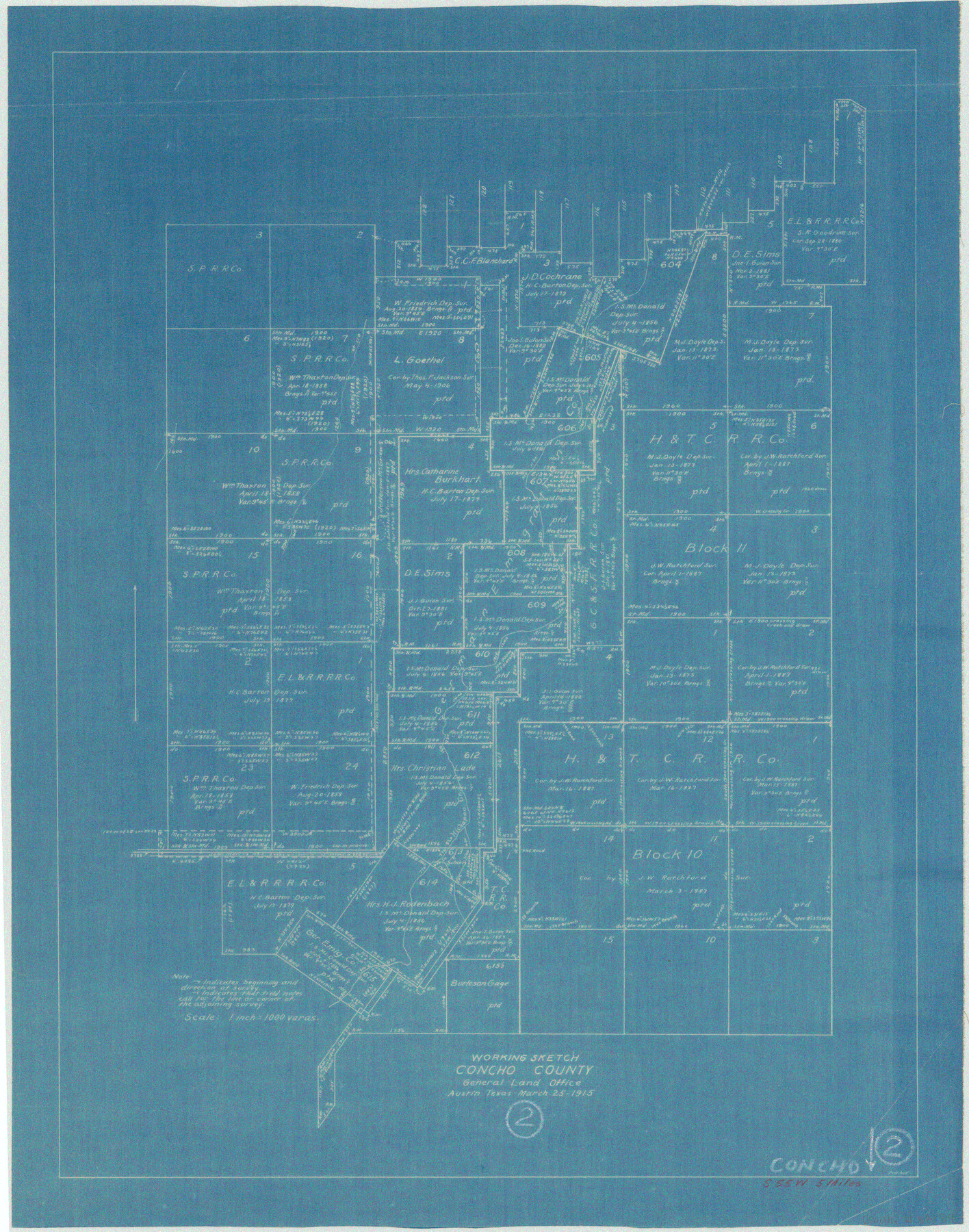 68184, Concho County Working Sketch 2, General Map Collection