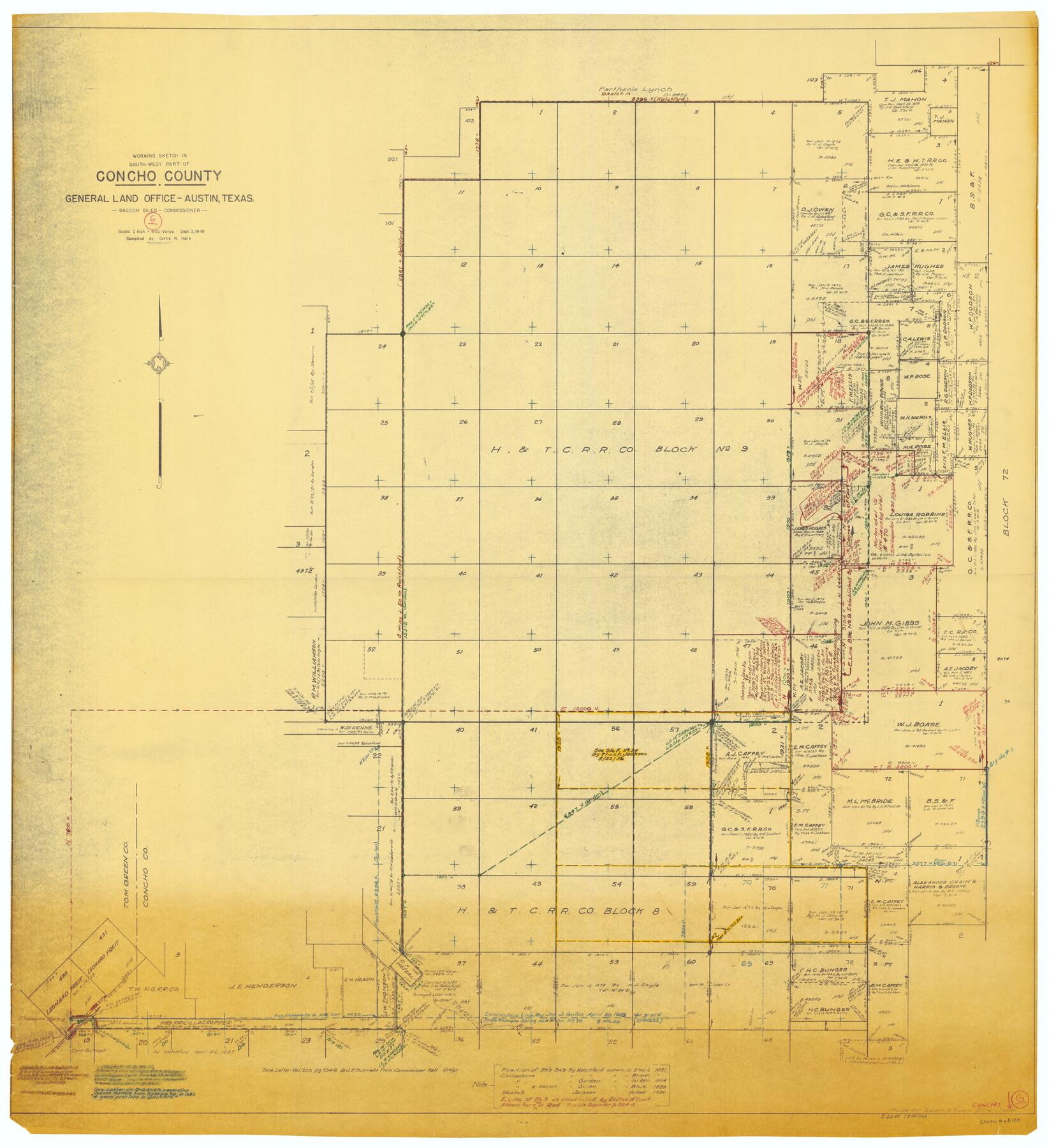 68188, Concho County Working Sketch 6, General Map Collection