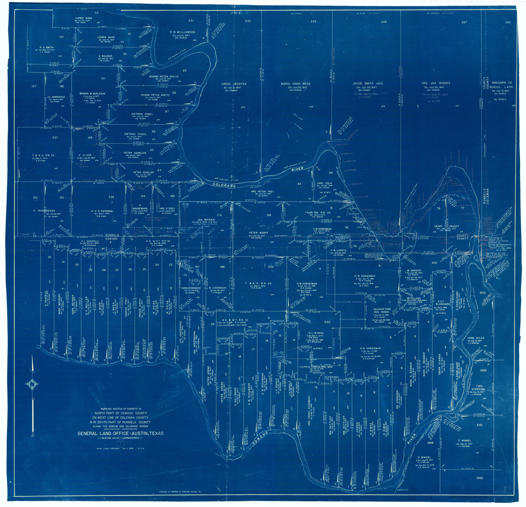 68189, Concho County Working Sketch 7, General Map Collection