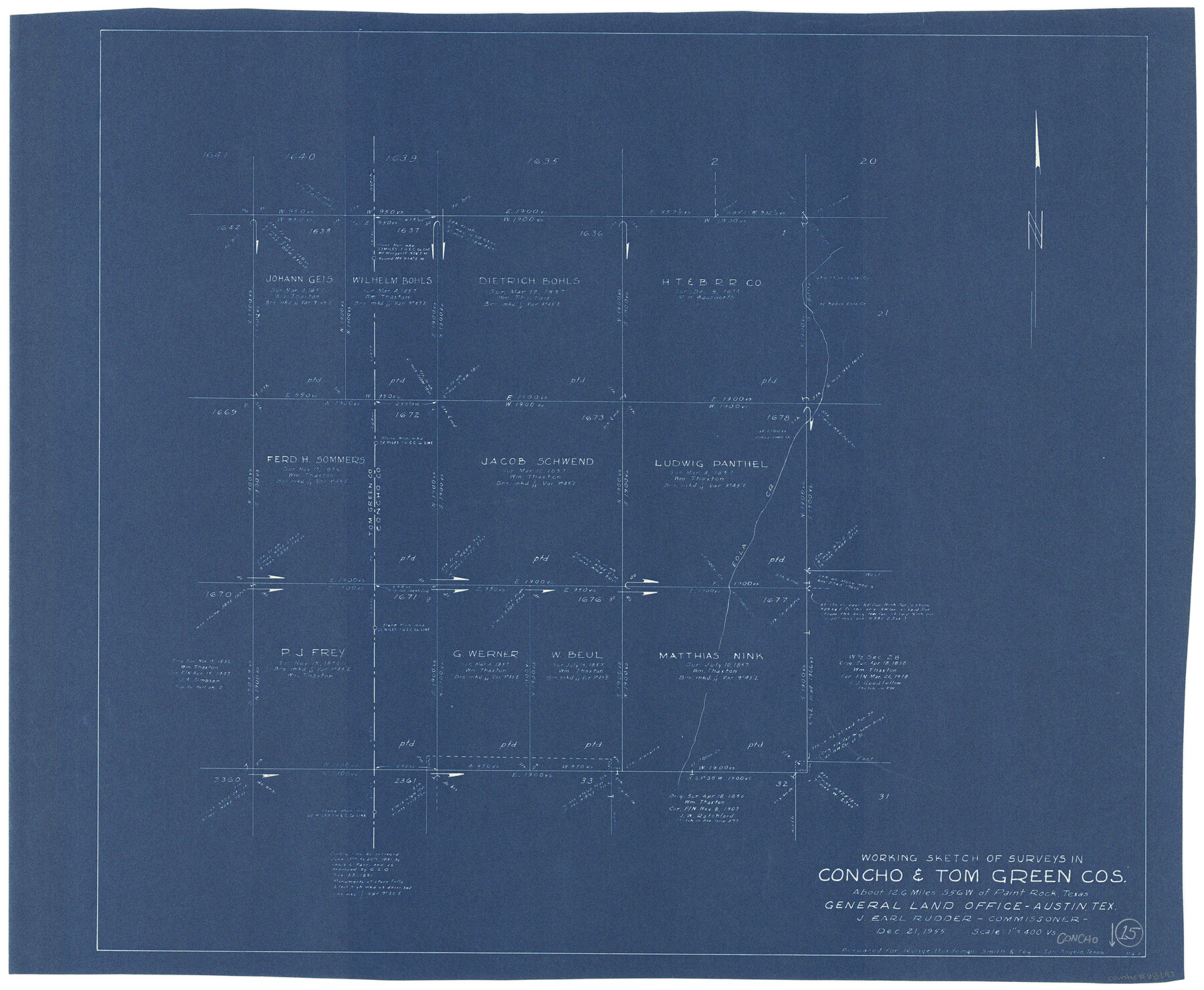 68197, Concho County Working Sketch 15, General Map Collection
