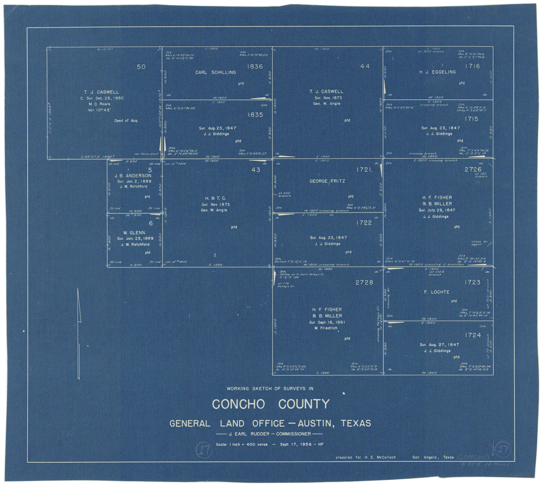 68199, Concho County Working Sketch 17, General Map Collection
