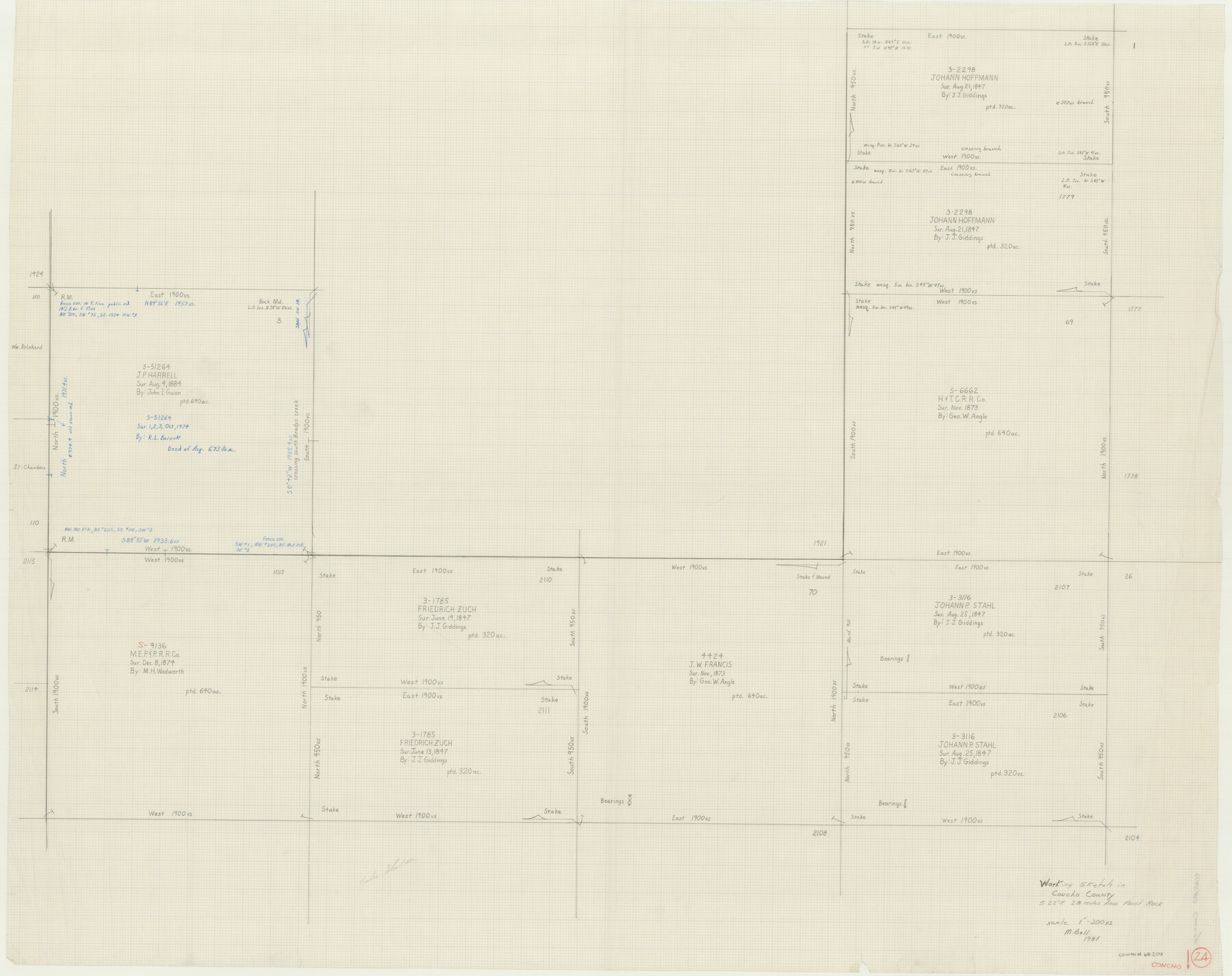 68206, Concho County Working Sketch 24, General Map Collection