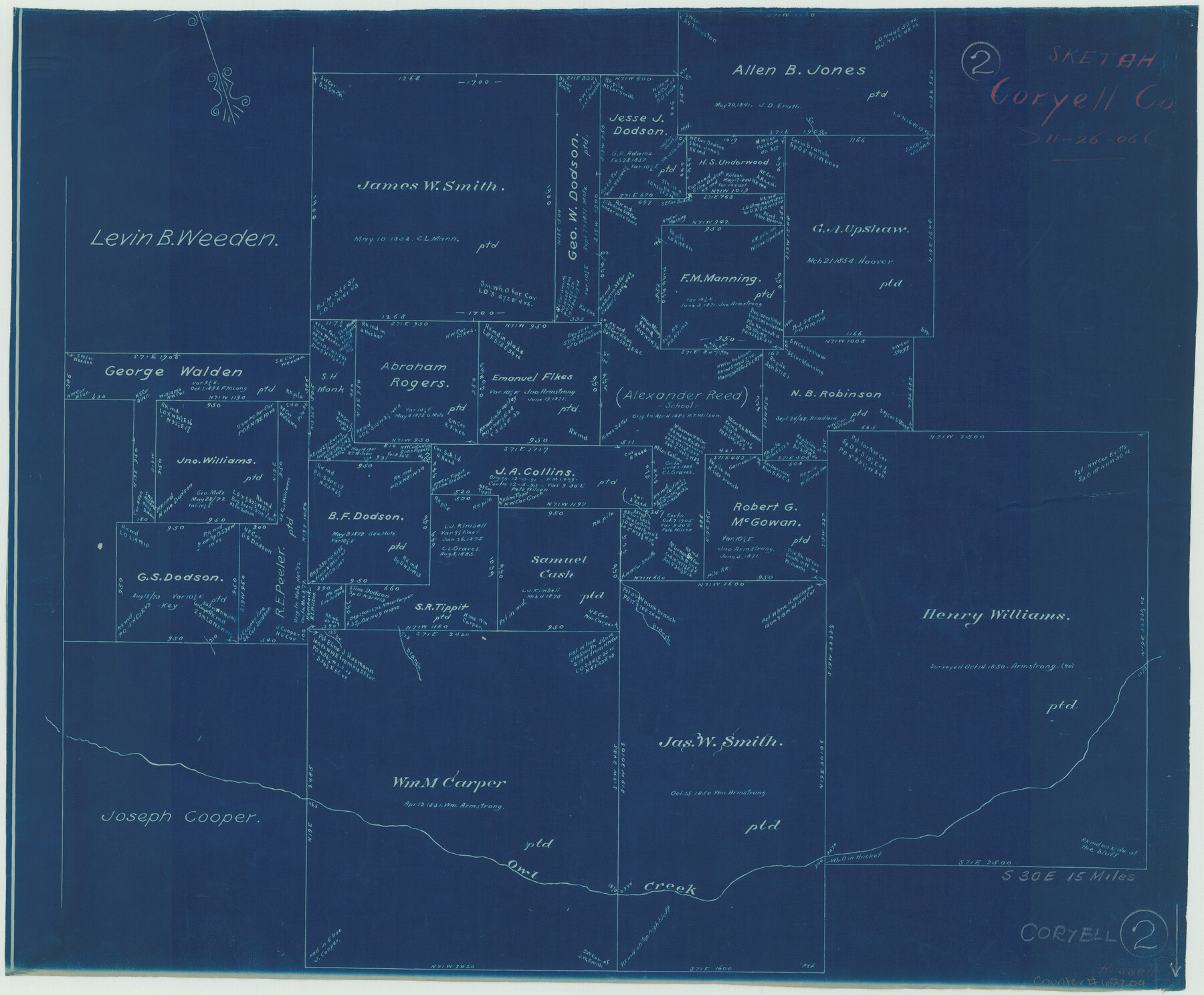 68209, Coryell County Working Sketch 2, General Map Collection