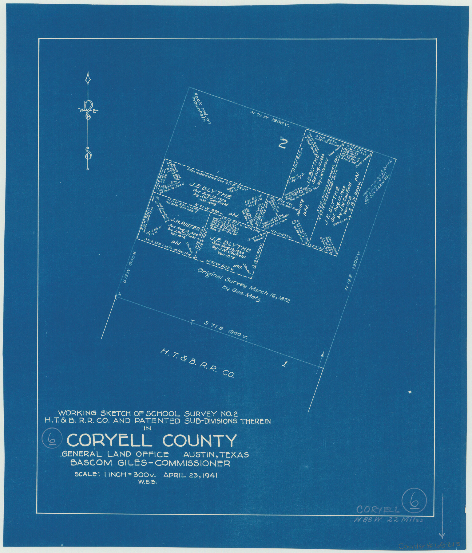 68213, Coryell County Working Sketch 6, General Map Collection