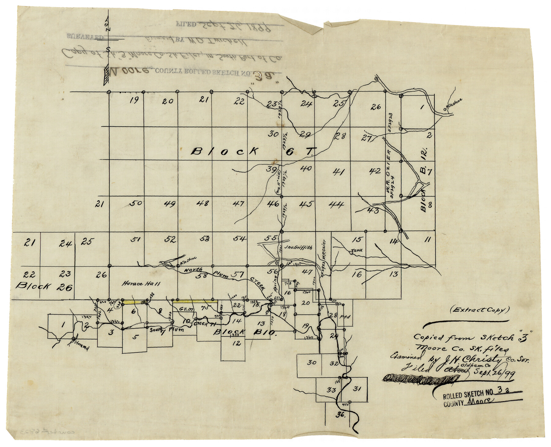 6823, Moore County Rolled Sketch 3, General Map Collection
