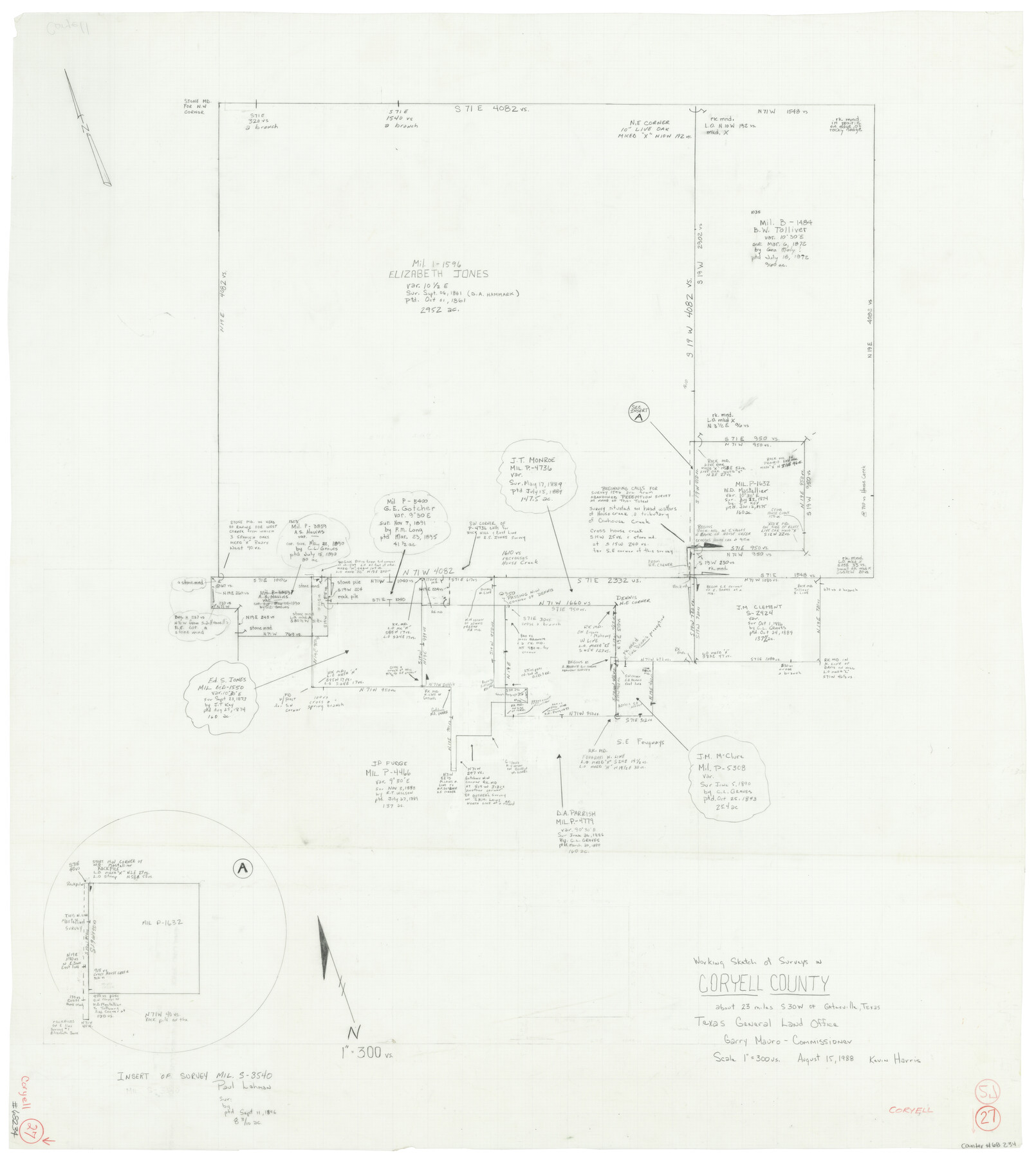 68234, Coryell County Working Sketch 27, General Map Collection