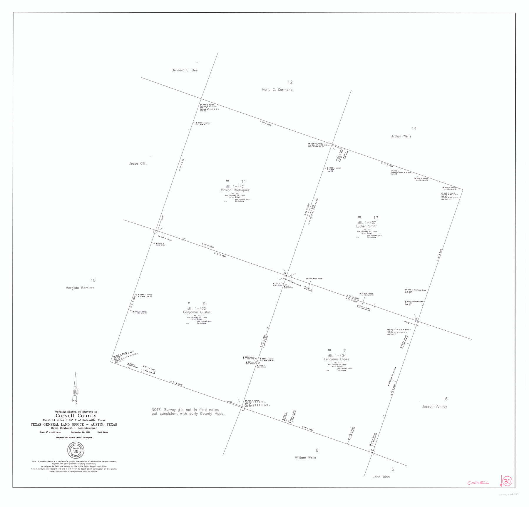 68237, Coryell County Working Sketch 30, General Map Collection