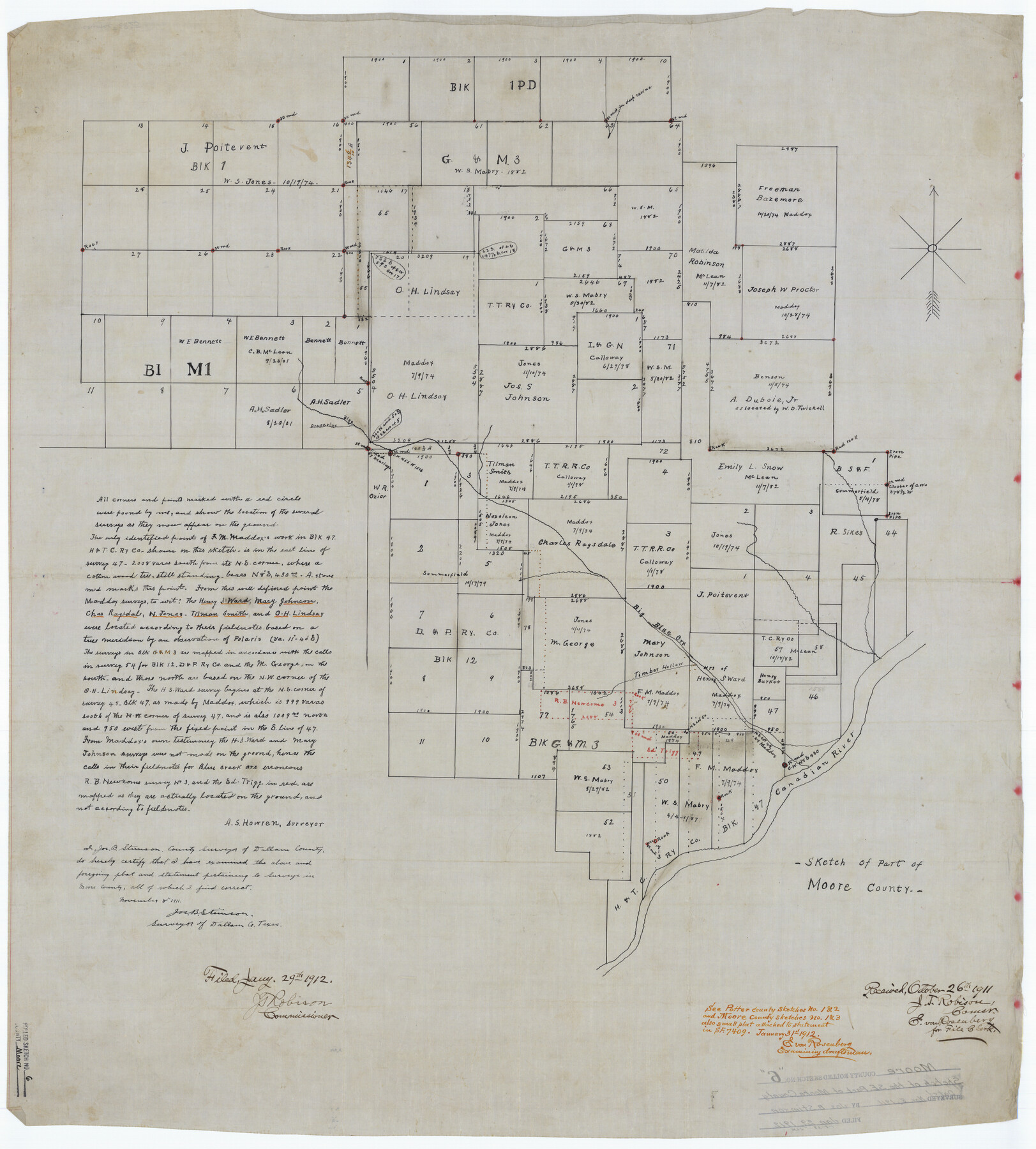 6825, Moore County Rolled Sketch 6, General Map Collection