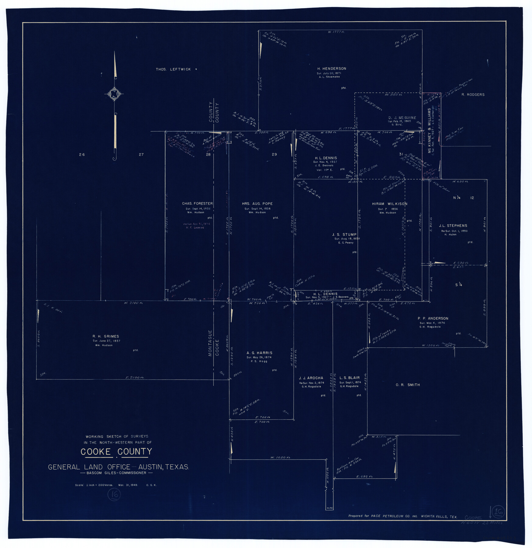 68253, Cooke County Working Sketch 16, General Map Collection