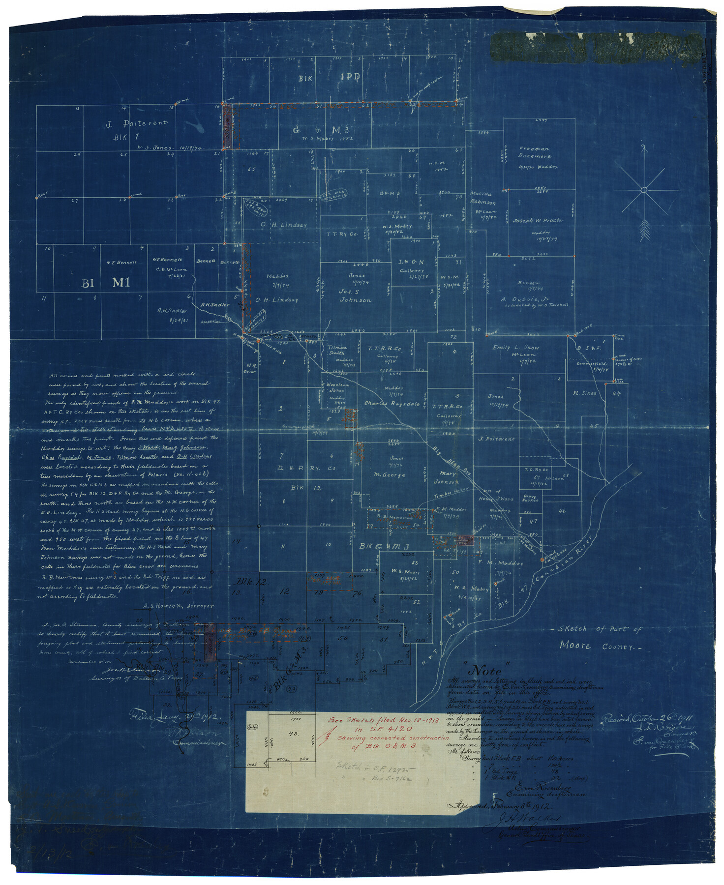6826, Moore County Rolled Sketch 7, General Map Collection
